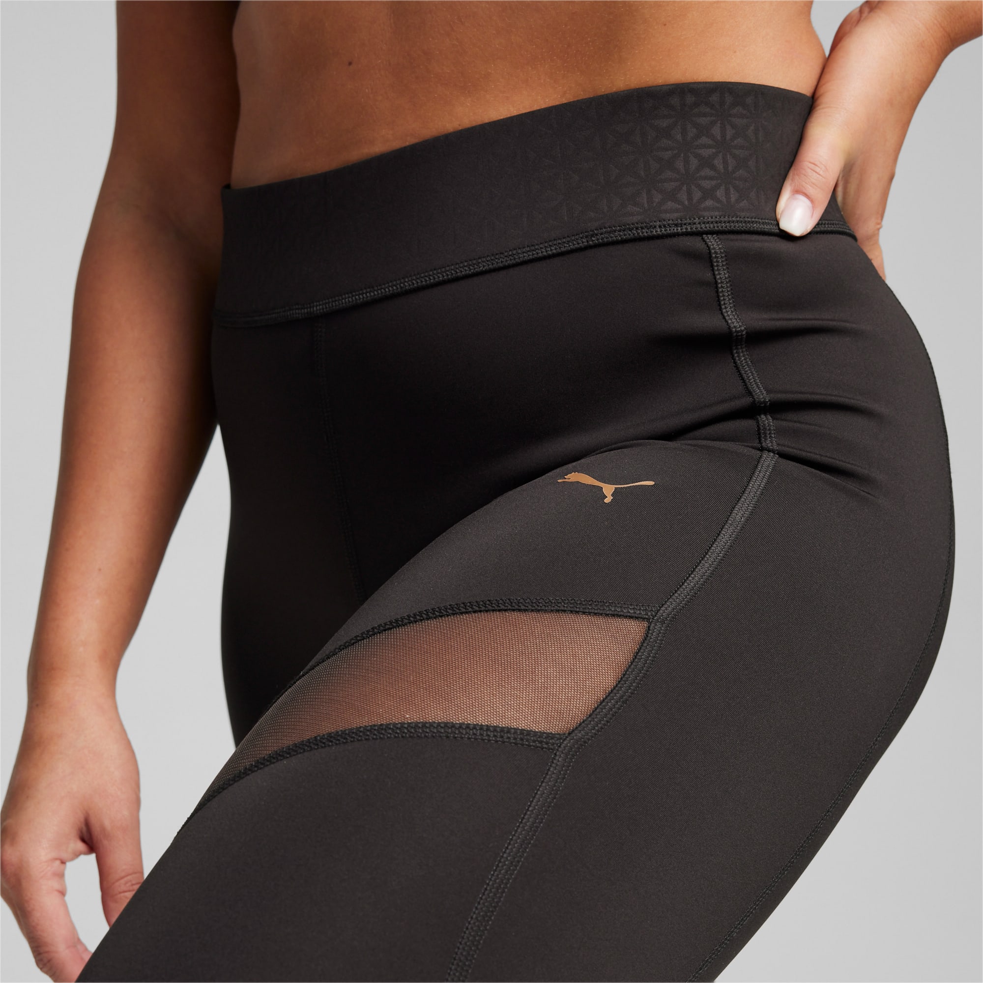 Pantaloni aderenti da training PUMA x PAMELA REIF da donna, Nero/Altro