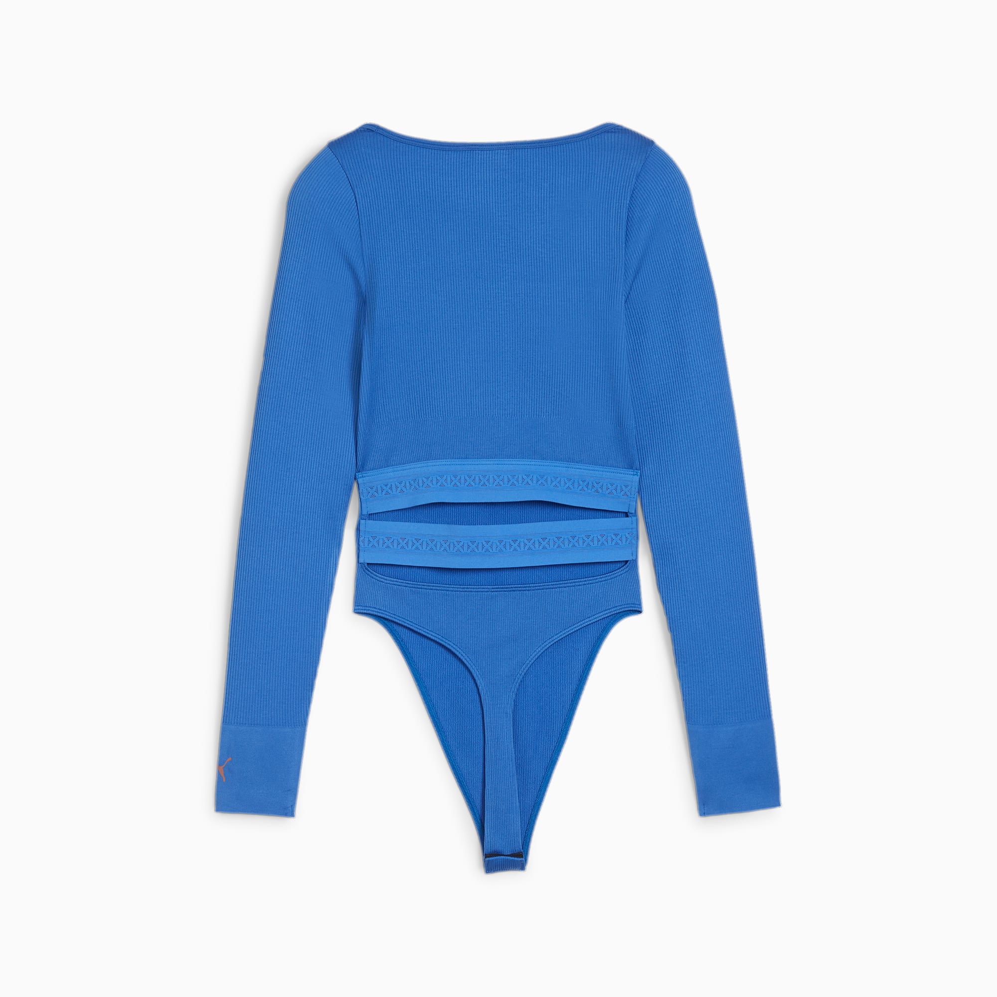 PUMA X PAMELA REIF Geribbelde Bodysuit Voor Dames, Blauw