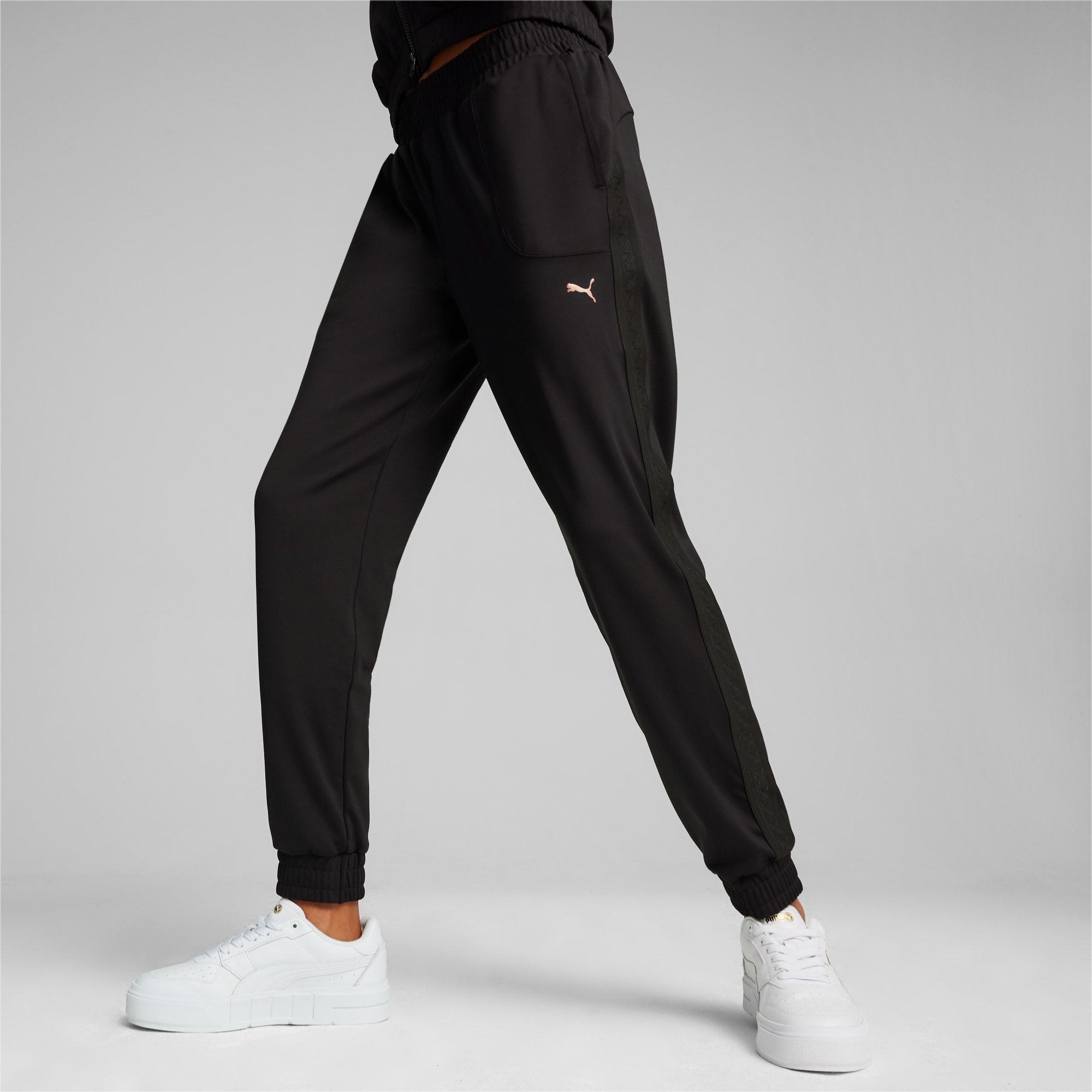 PUMA X Pamela Reif Women's Tapered Sweatpants, Black, Size XXS, Clothing