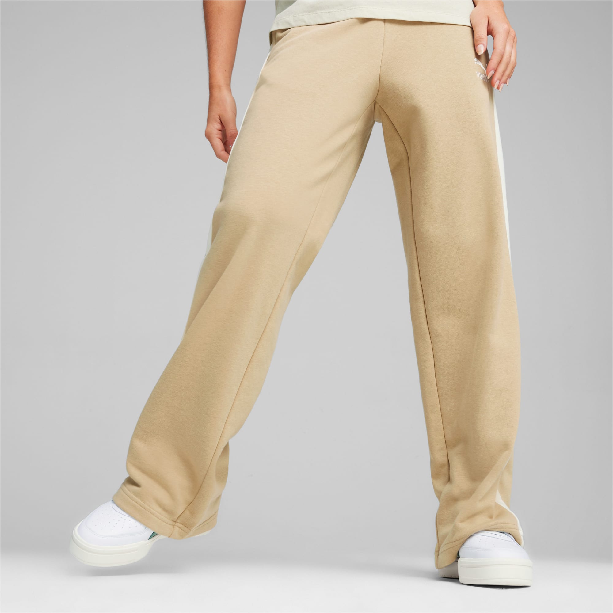 PUMA Iconic T7 Women's Straight Pants, Prairie Tan, Size S, Clothing