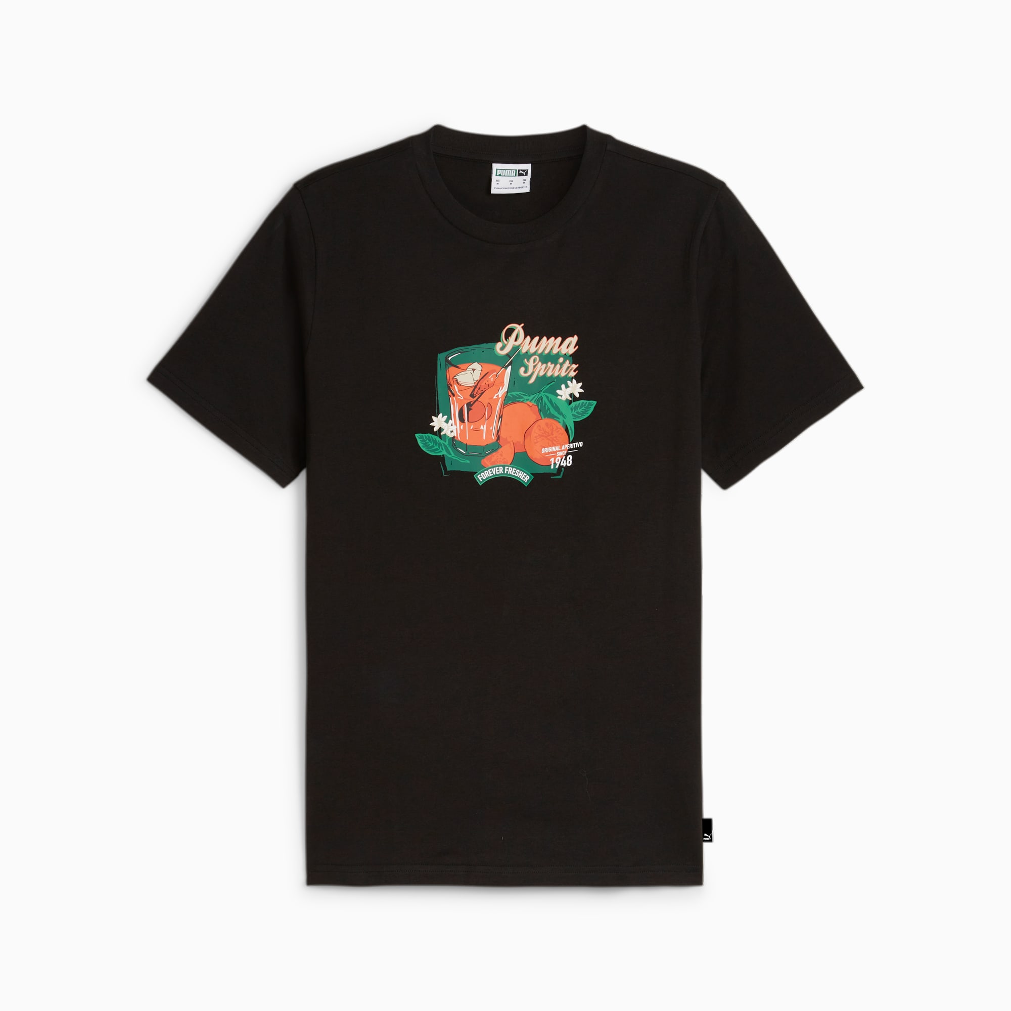 Graphics PUMA Spritz Men's T-Shirt, Black, Size XL, Clothing
