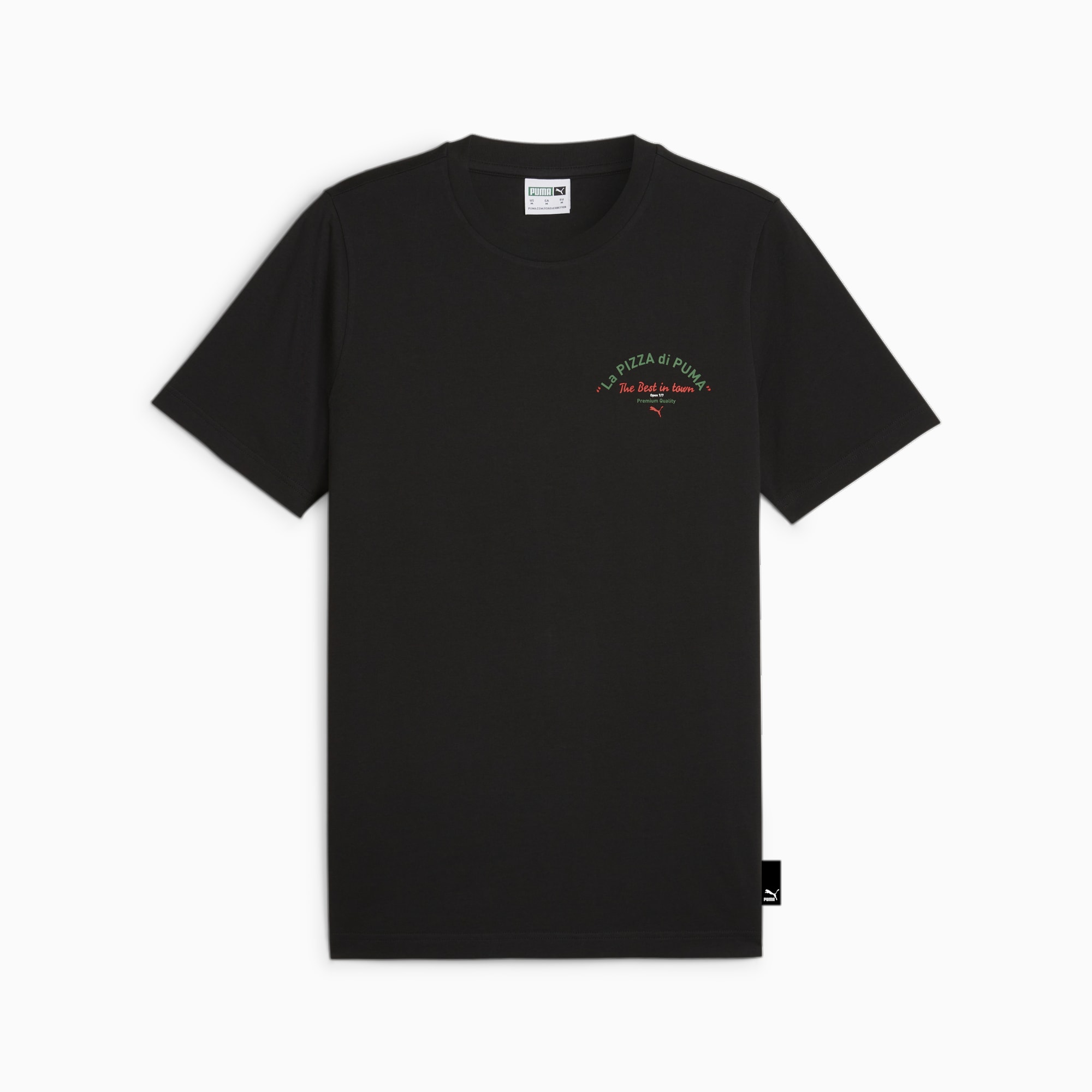 Graphics PUMA Pizza Men's T-Shirt, Black, Size XS, Clothing