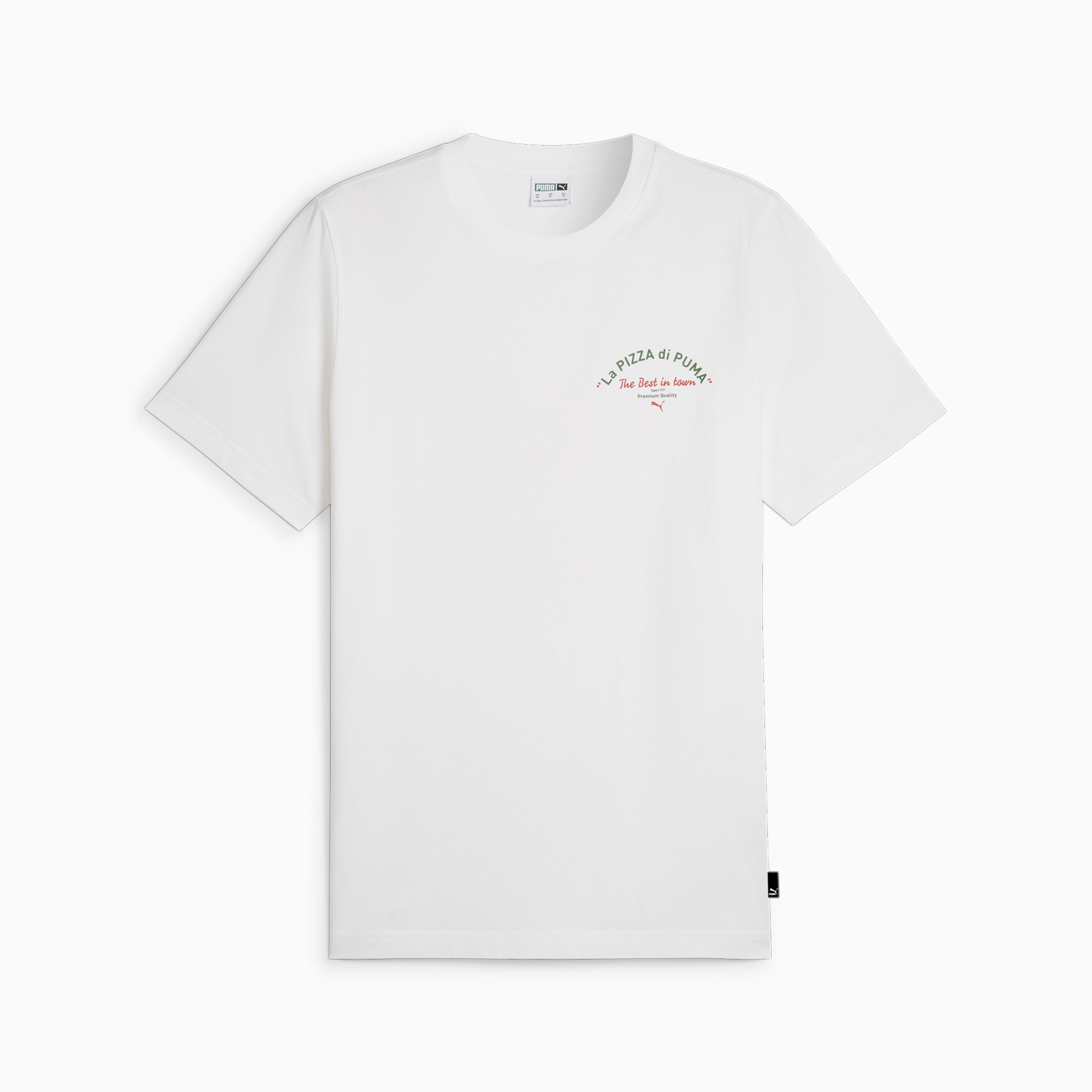 Graphics PUMA Pizza Men's T-Shirt, White, Size XL, Clothing