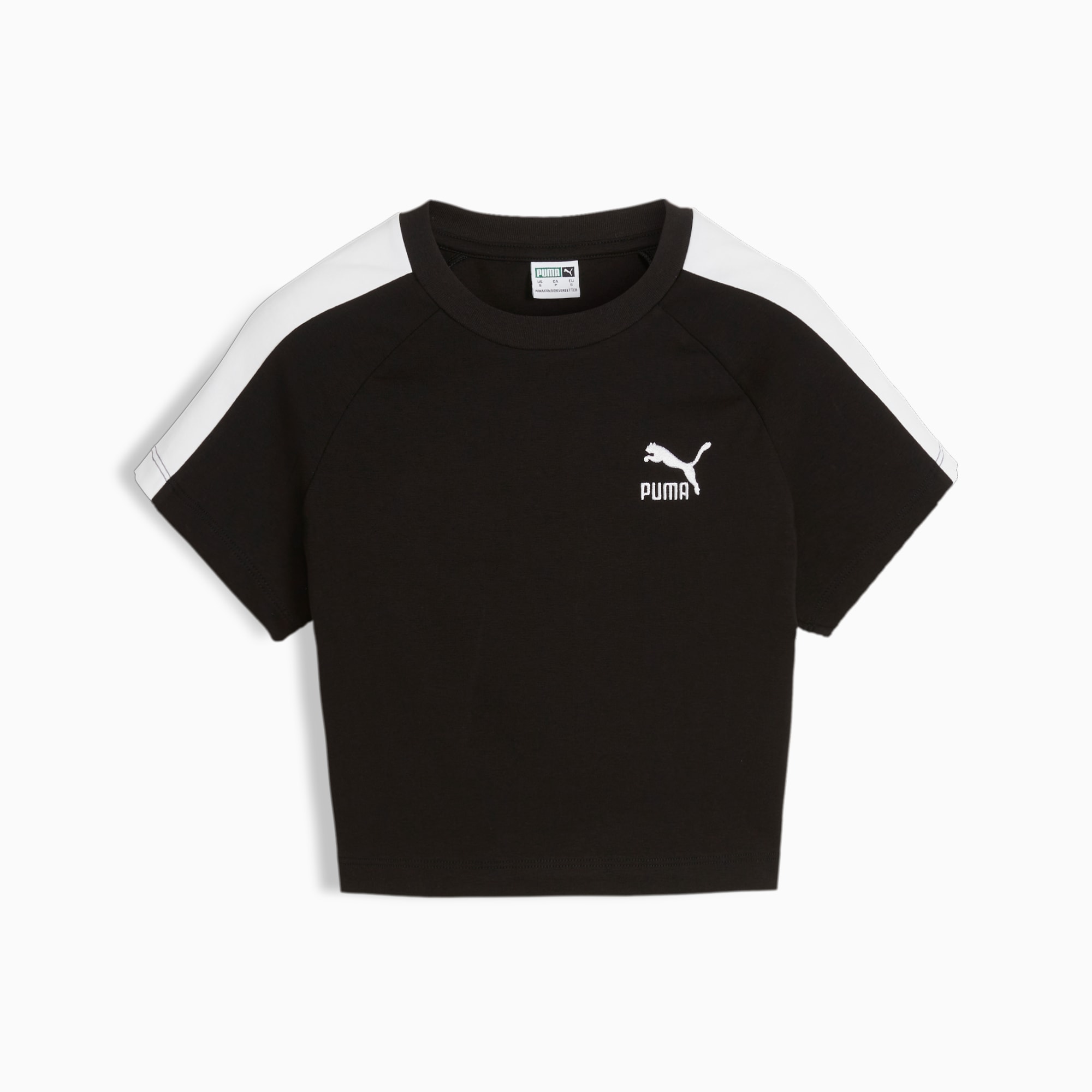 PUMA ICONIC T7 Baby-T-shirt Voor Dames, Zwart