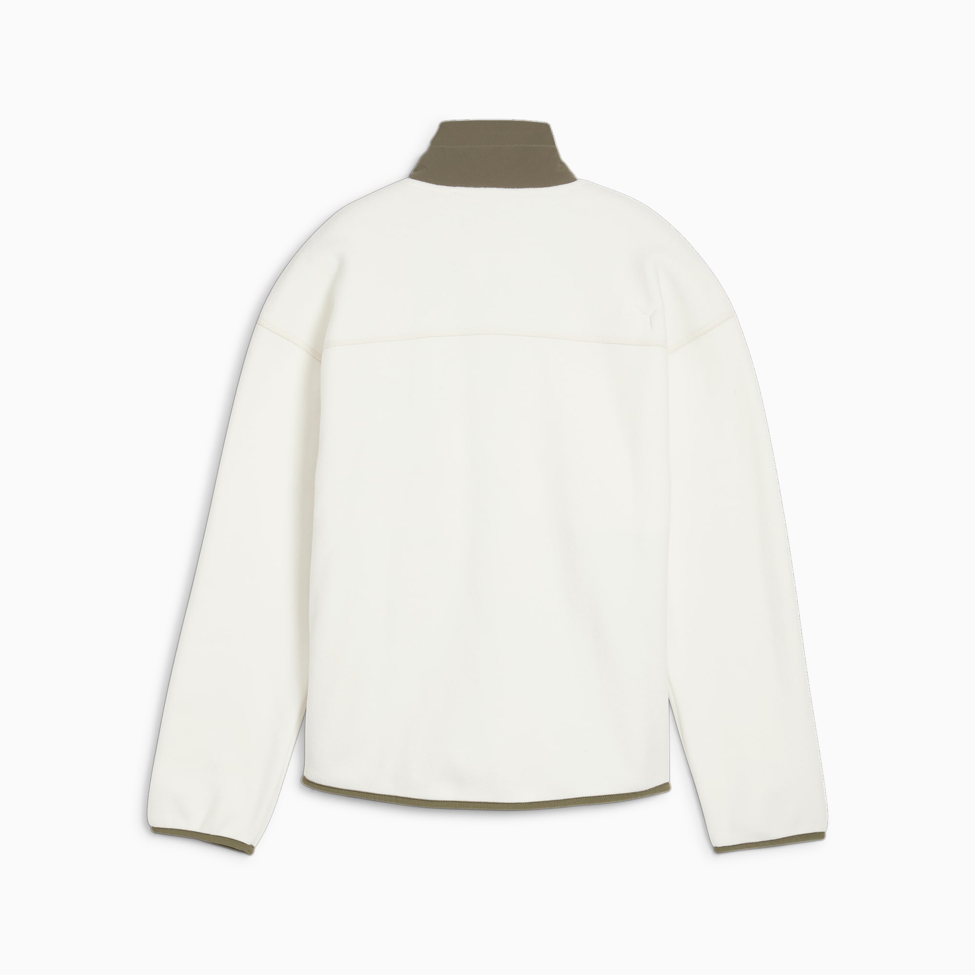 PUMA Charley fleece golftop met volledige rits voor Dames, Wit