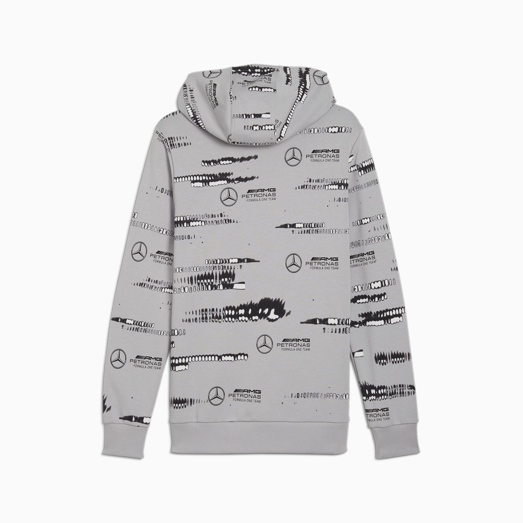 PUMA Mercedes-AMG Petronas F1® Logo-hoodie met all-over print, Zilver