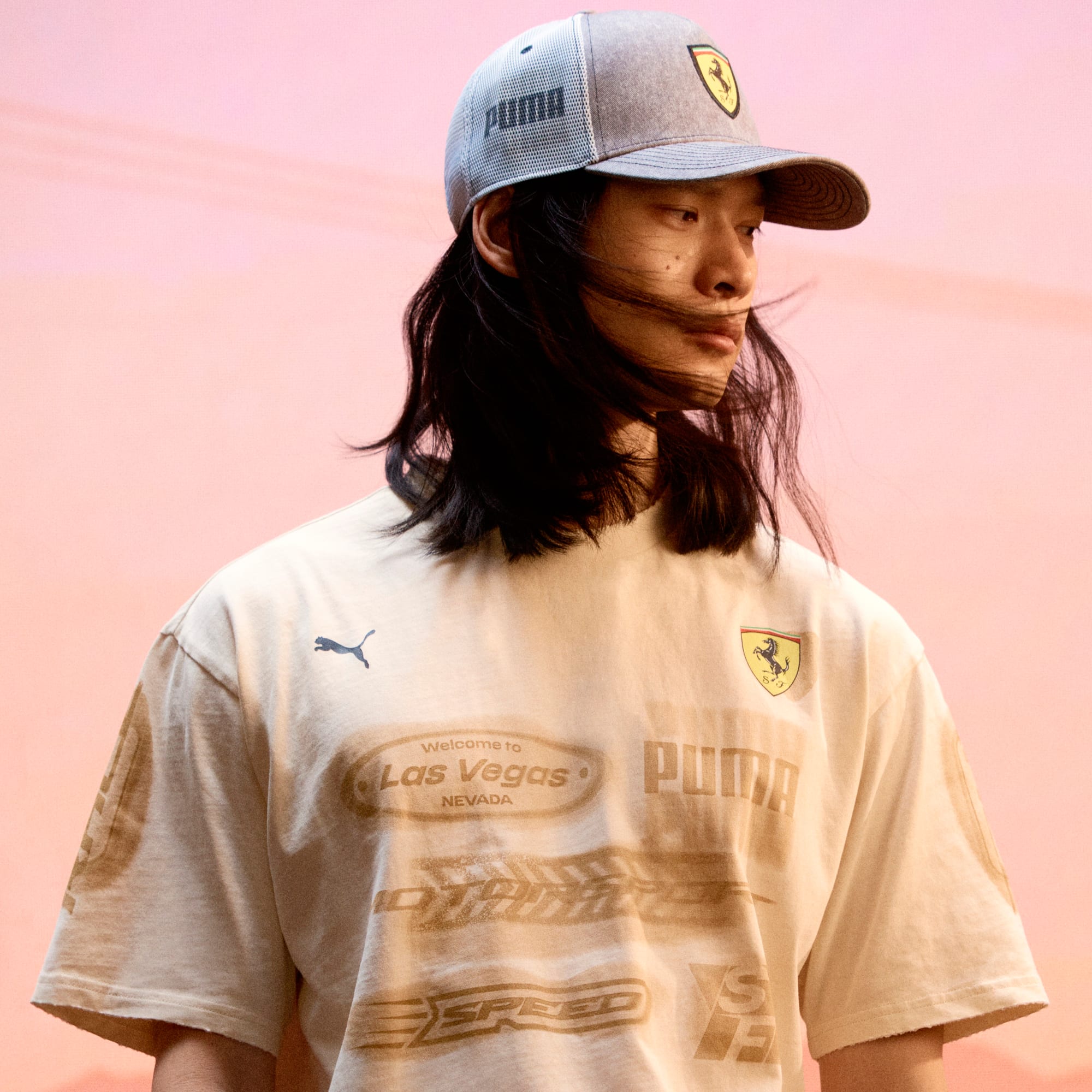 PUMA Scuderia Ferrari Desert Sun T-shirt voor Heren, Alpine Snow