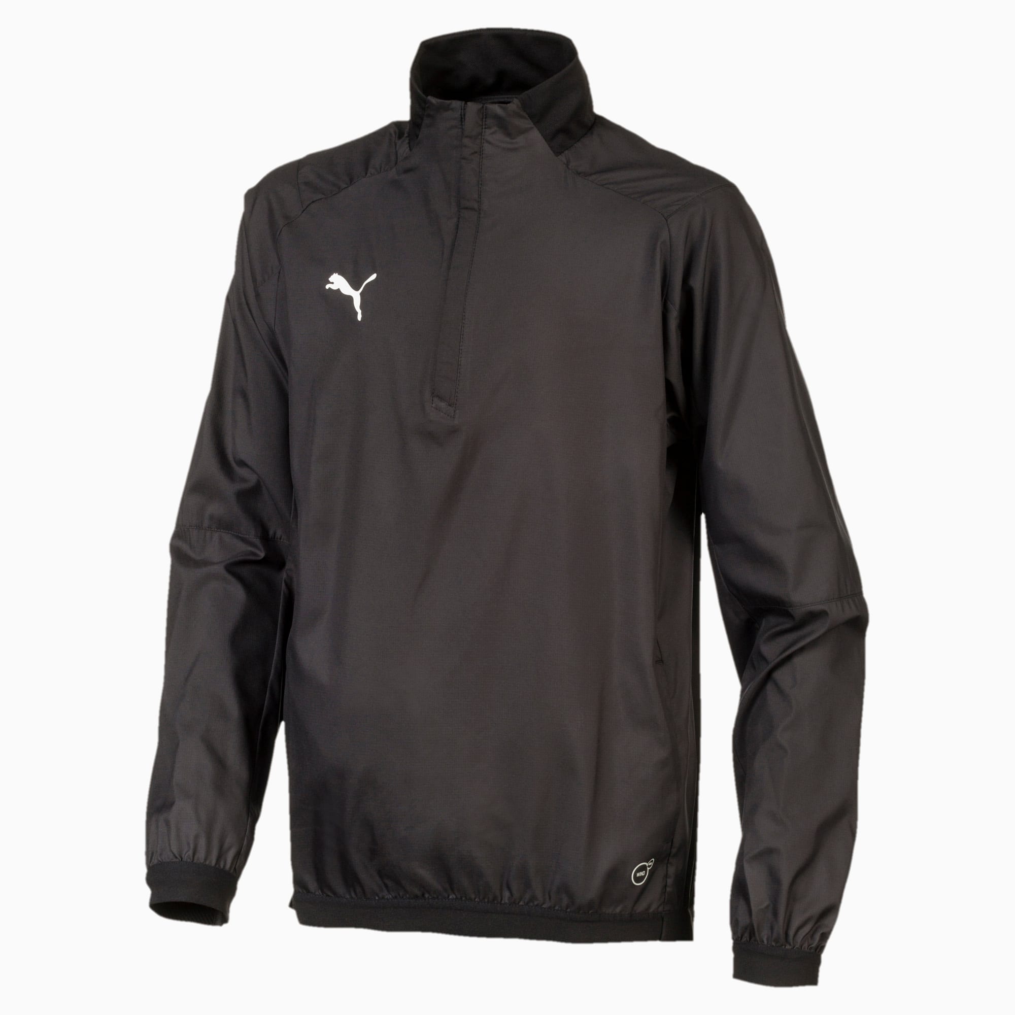 PUMA Coupe-vent LIGA Training Quarter Zip Football pour enfant, Noir/Blanc, Taille 152, Vêtements