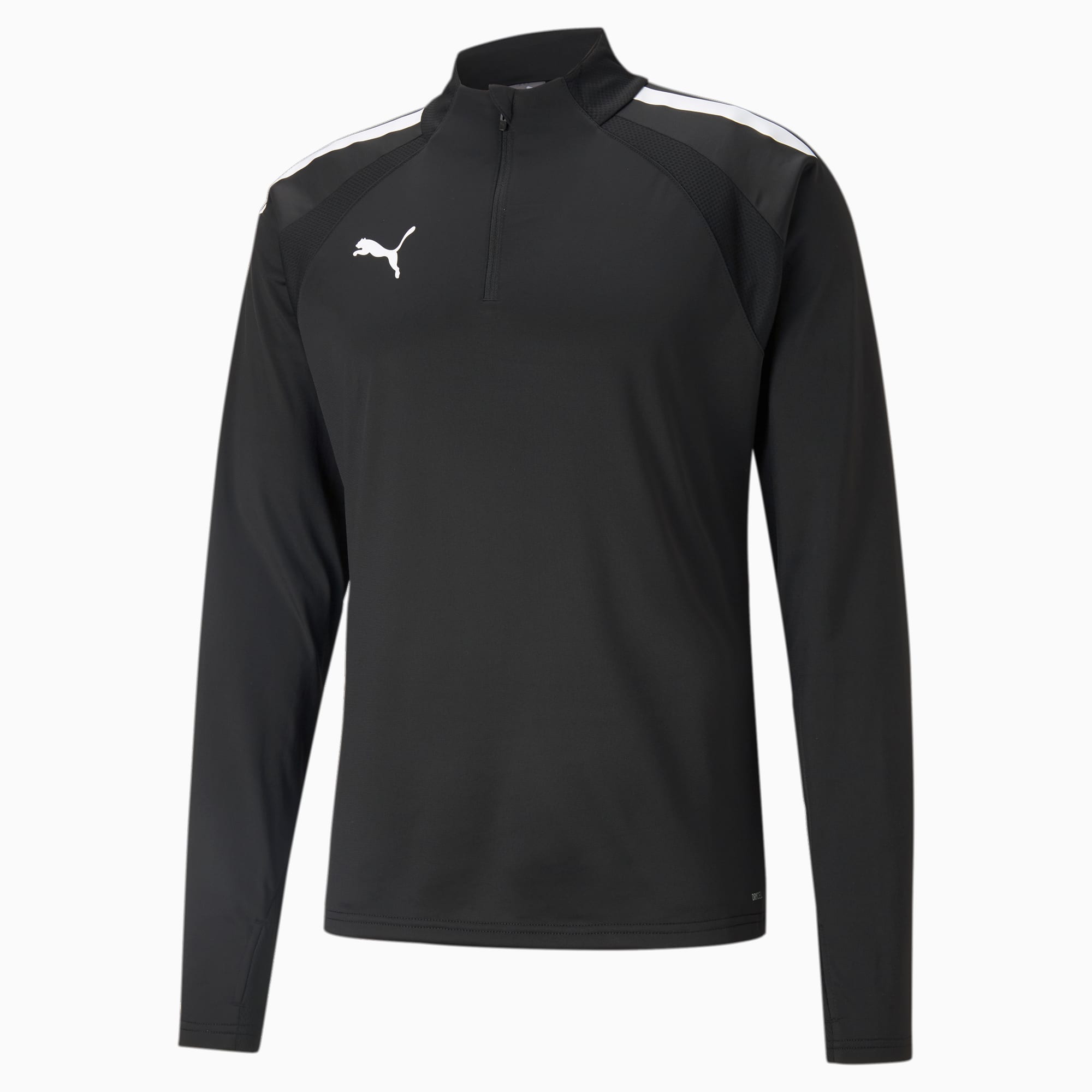 PUMA TeamLIGA Quarter-Zip Herren Fußballshirt, Schwarz/Weiß, Größe: XS, Kleidung
