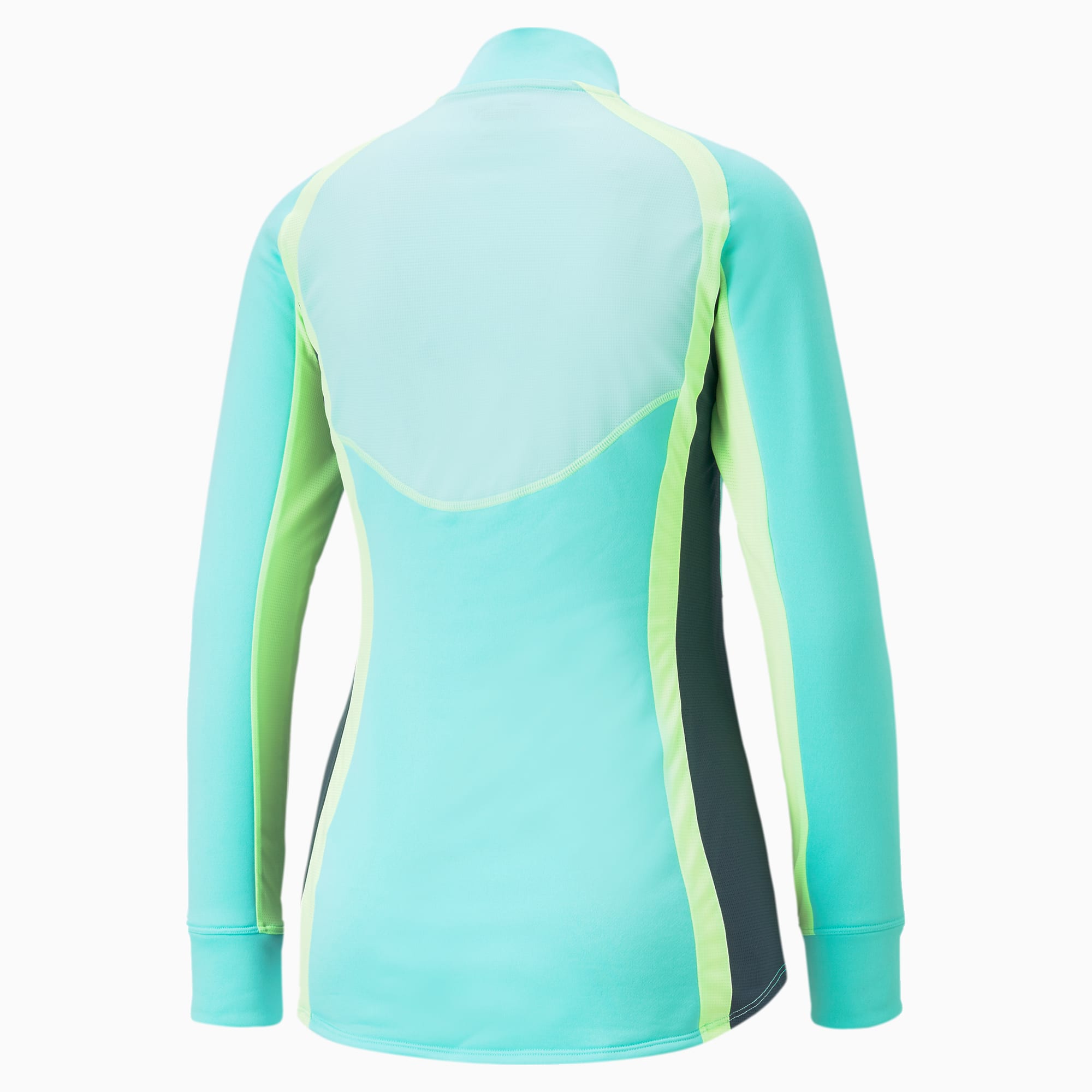 PUMA individualBLAZE voetbaltop met kwartrits voor Dames, Electric Peppermint-Dark Night