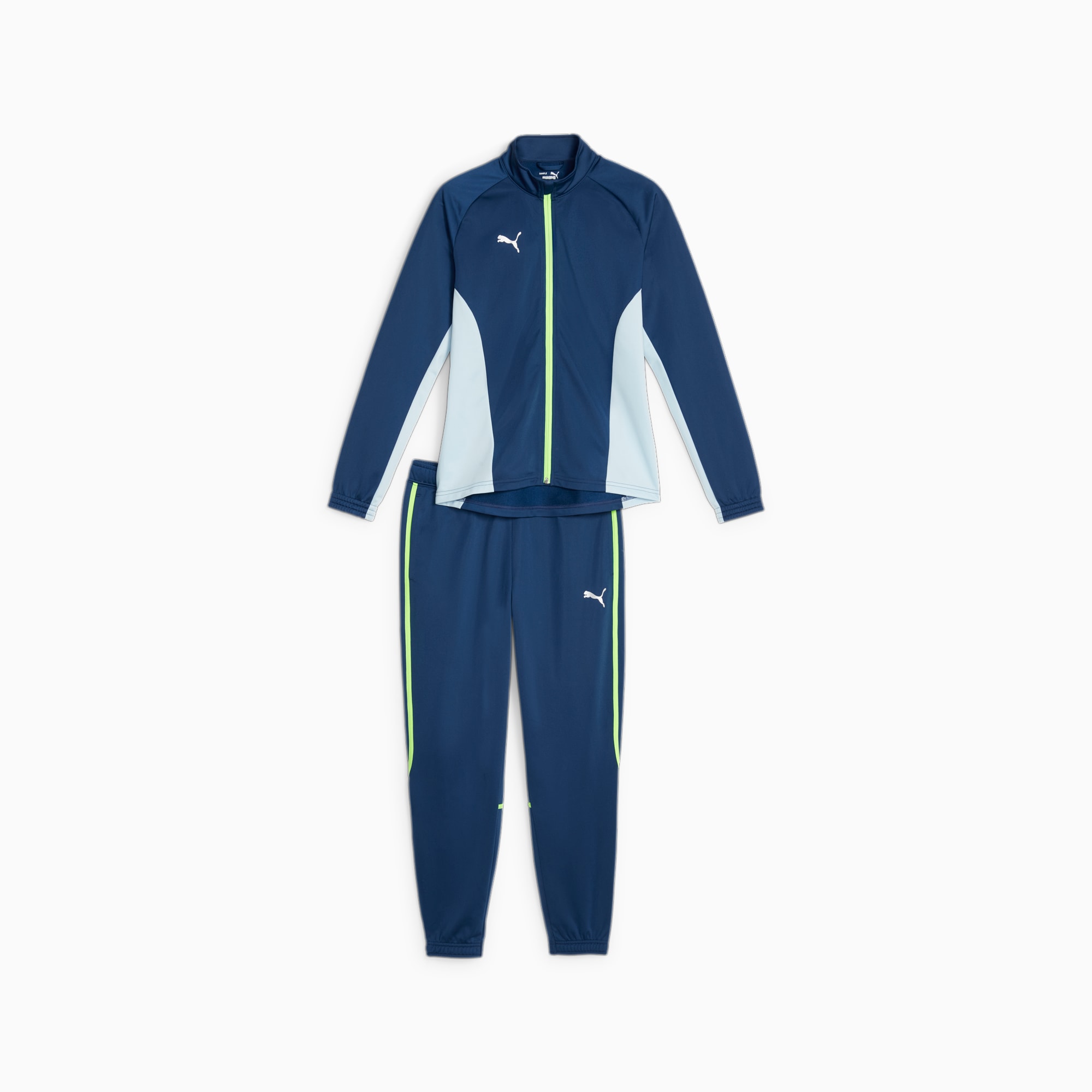 PUMA IndividualBLAZE Fußball Trainingsanzug, Blau/Silber, Größe: L, Kleidung