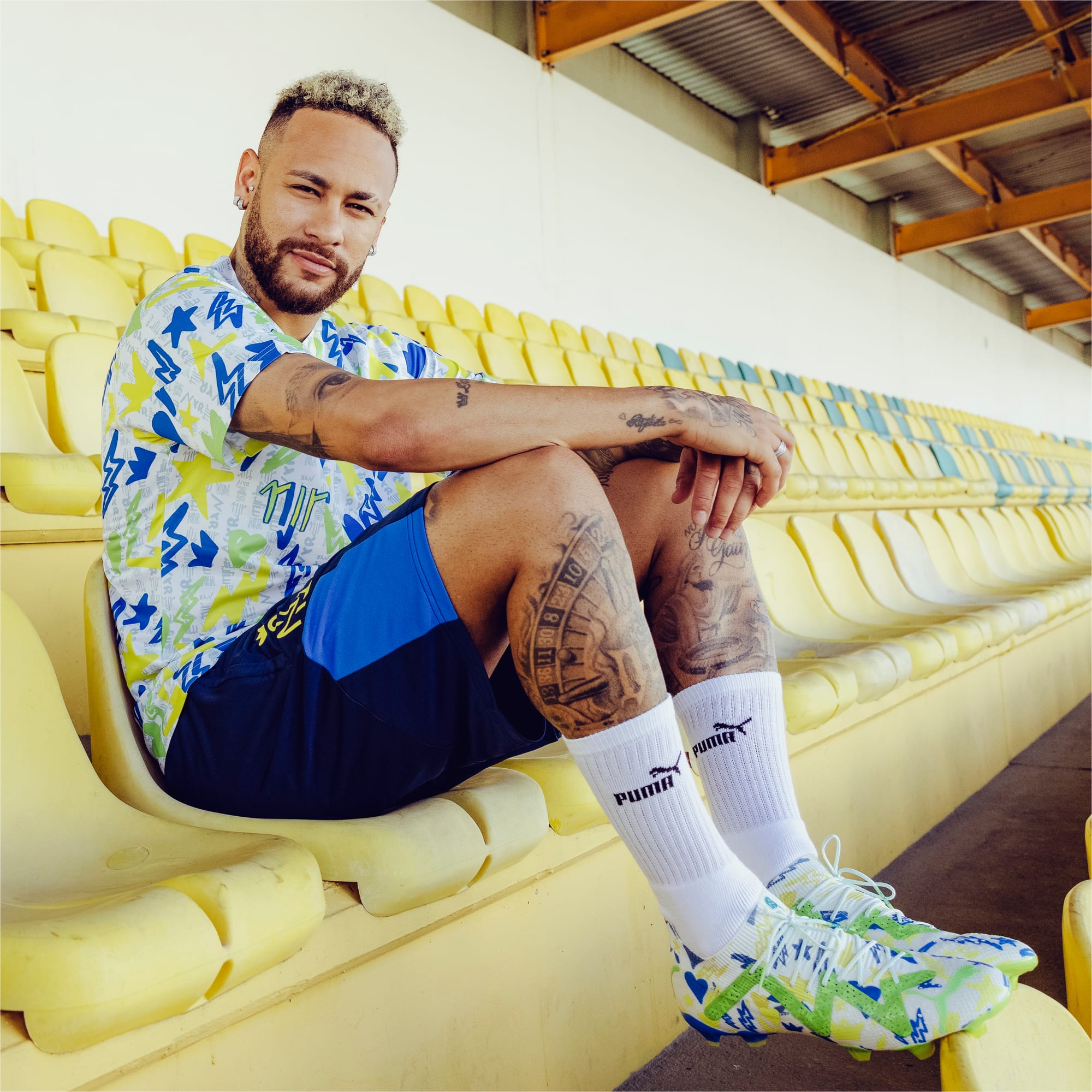 PUMA Neymar Jr Fußballtrikot Herren, Weiß, Größe: M