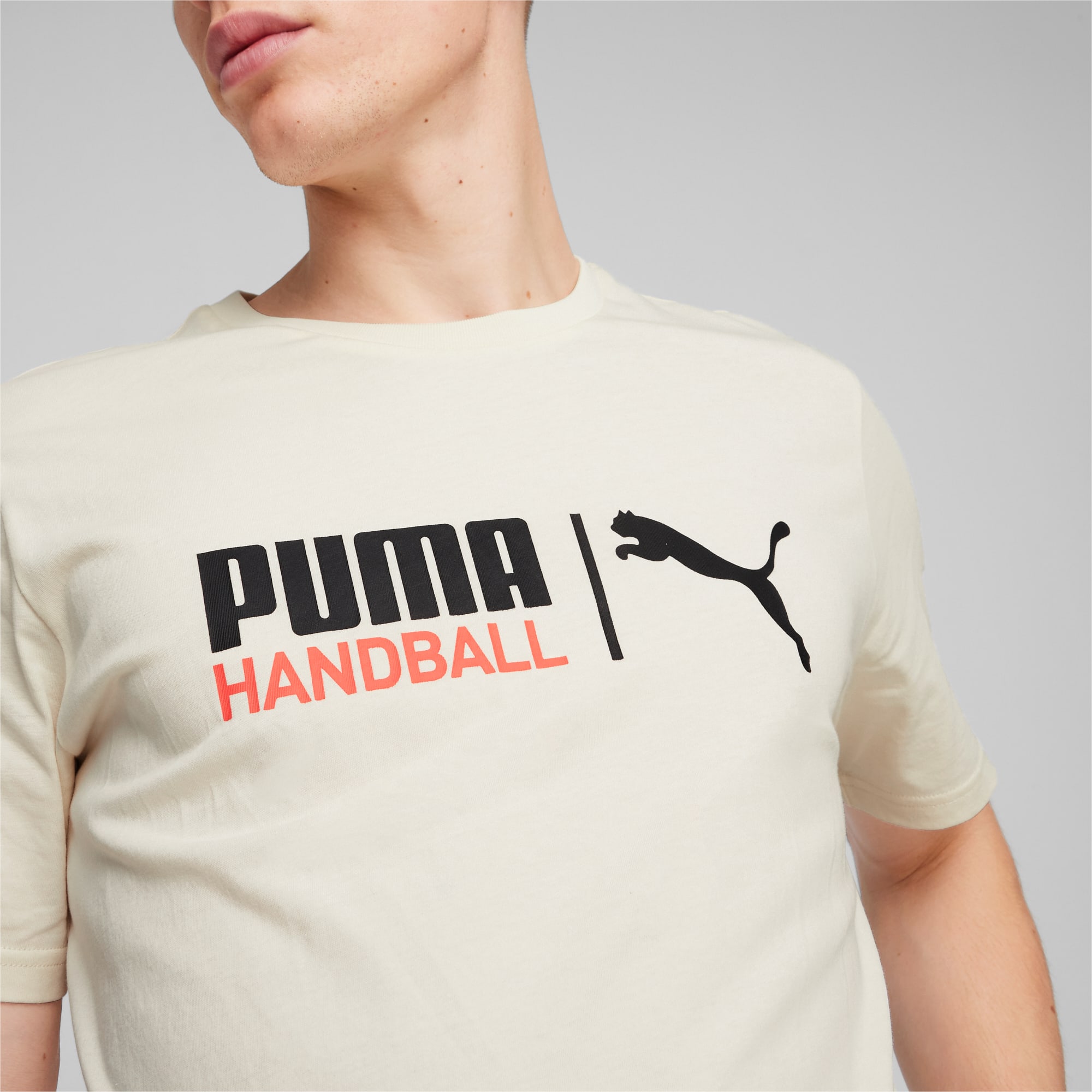 PUMA Handball T-Shirt Men, Sugared Almond/Black