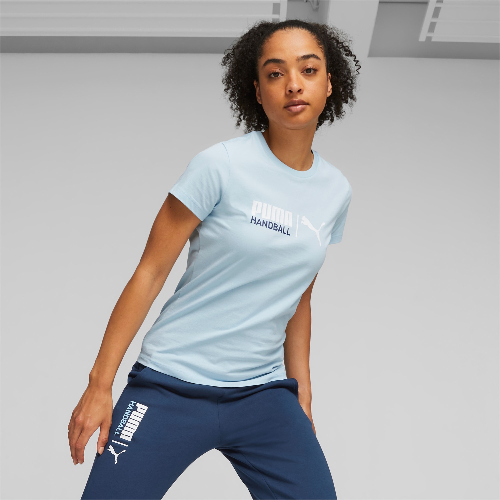 T-Shirt PUMA Handball Da Donna, Argento/Altro