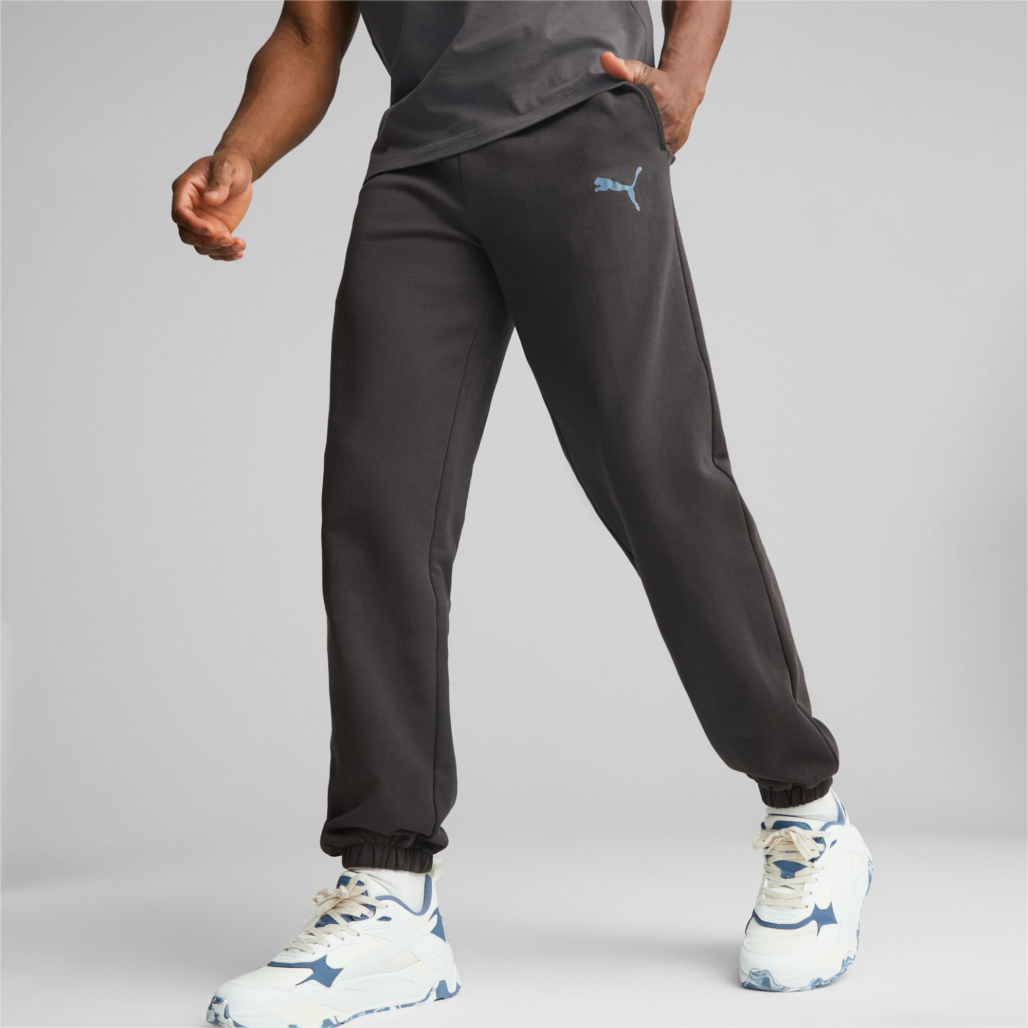 PUMA Better Essentials Sweatpants Men, Flat Dark Grey, Size XS, Clothing