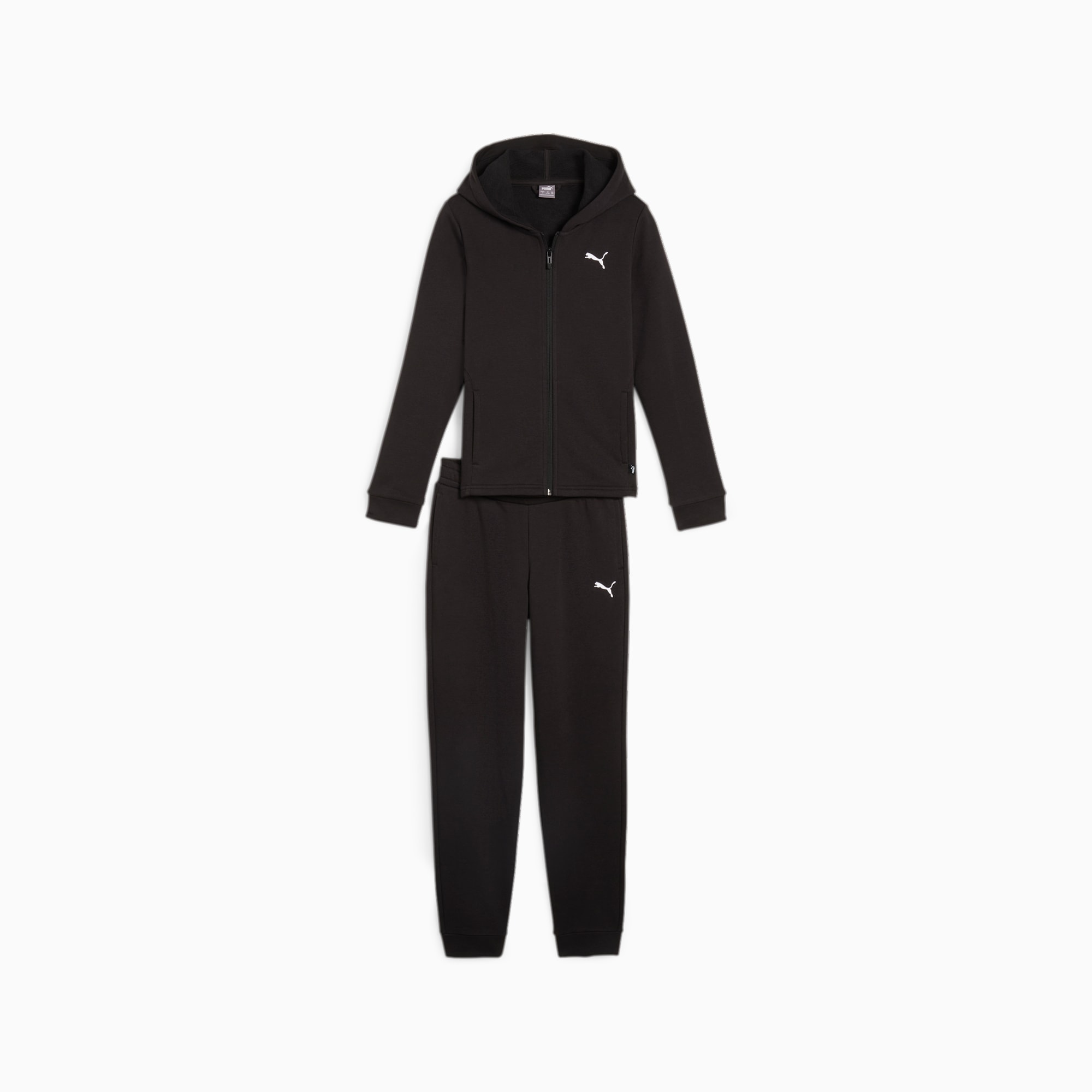 PUMA Hooded Sweatsuit Youth, Black, Size 104, Clothing