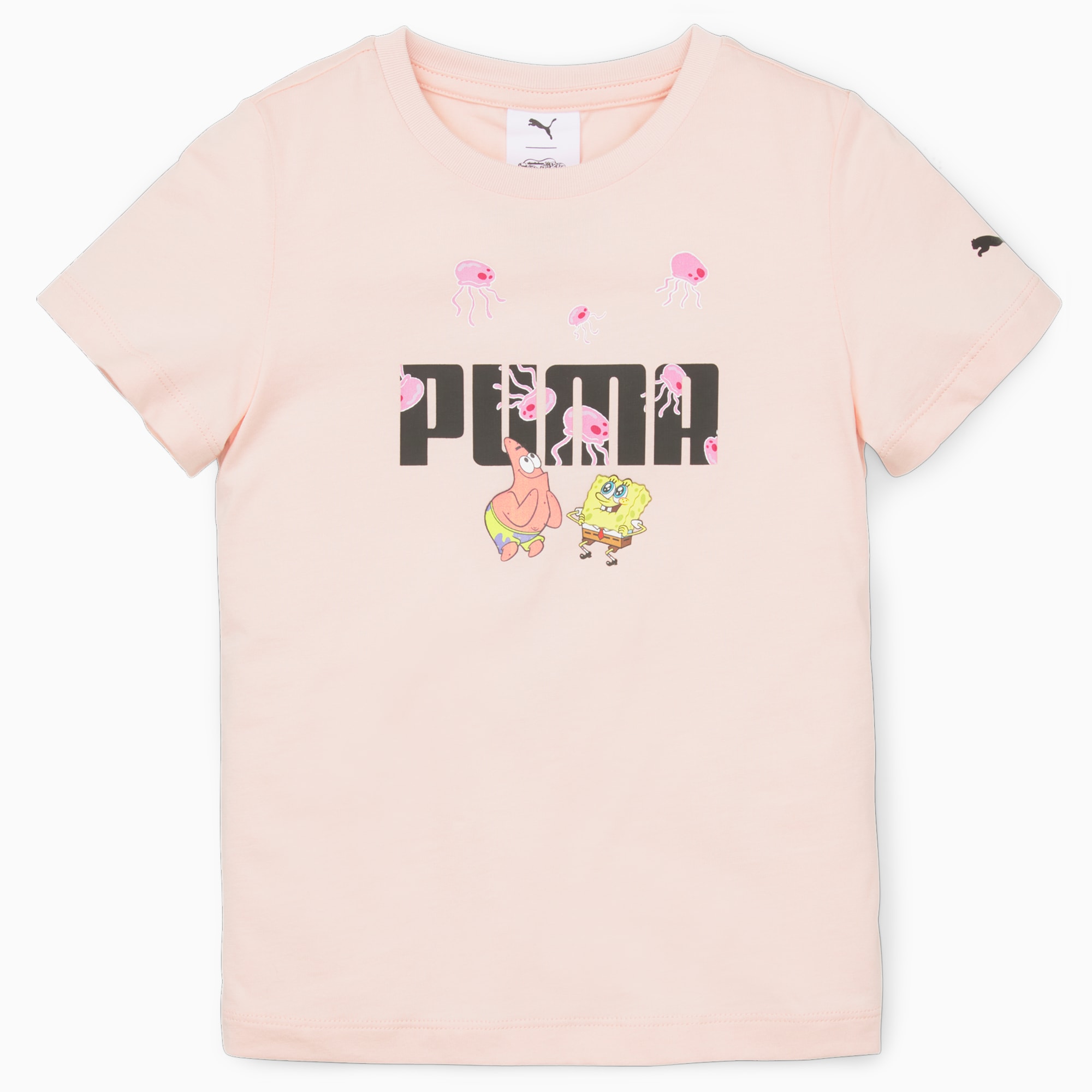 PUMA X Spongebob Logo T-Shirt Kids, Rose Dust, Size 116, Clothing