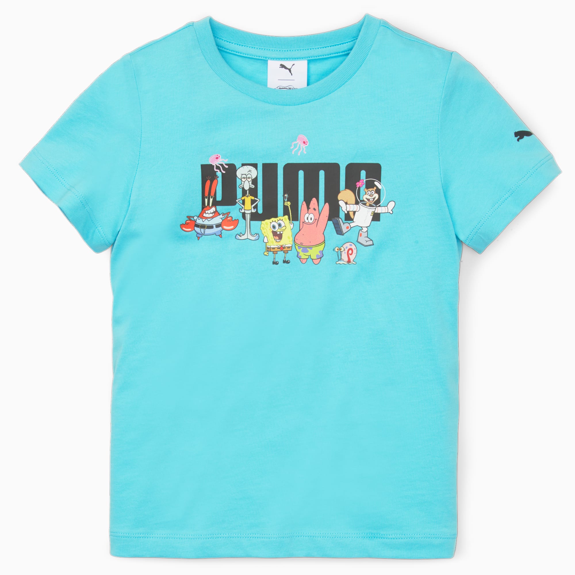 T-Shirt PUMA X SPONGEBOB Logo Per Bambini, Blu/Altro