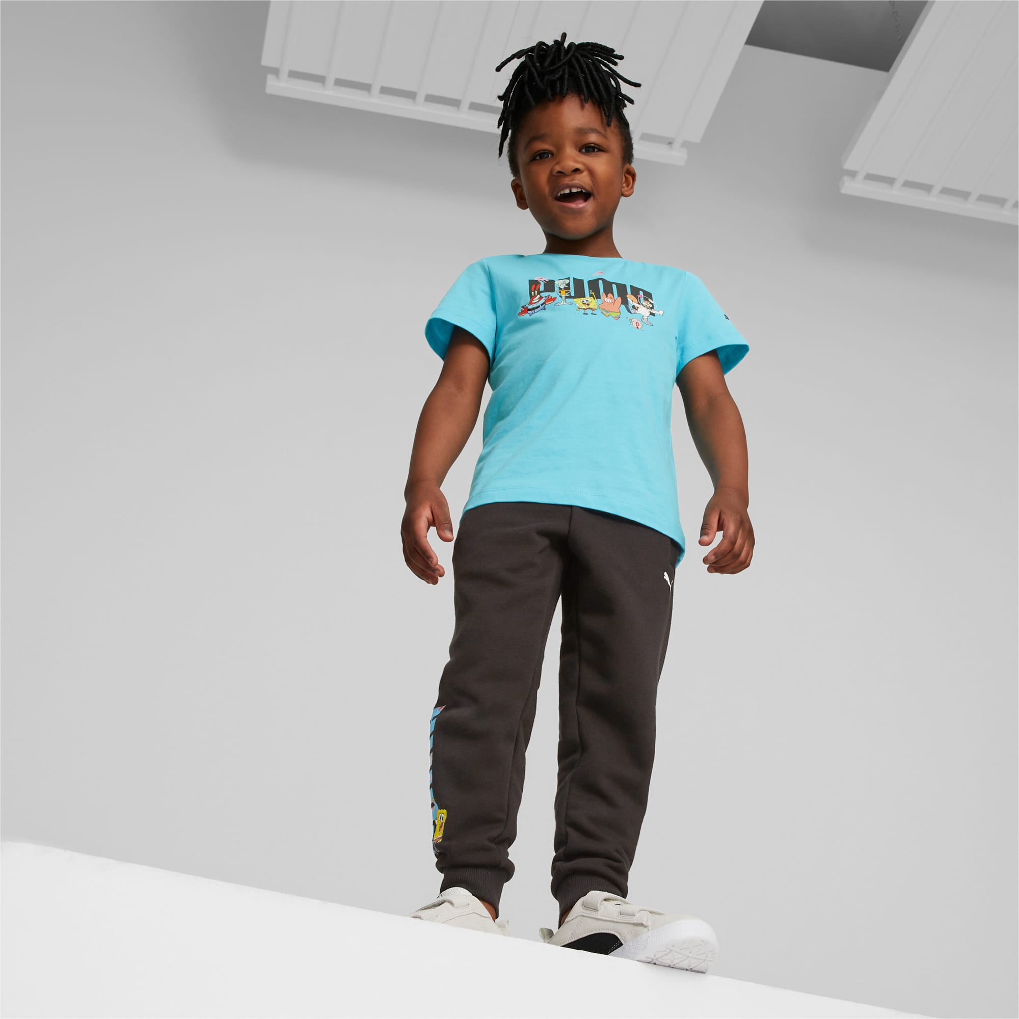 T-Shirt PUMA X SPONGEBOB Logo Per Bambini, Blu/Altro