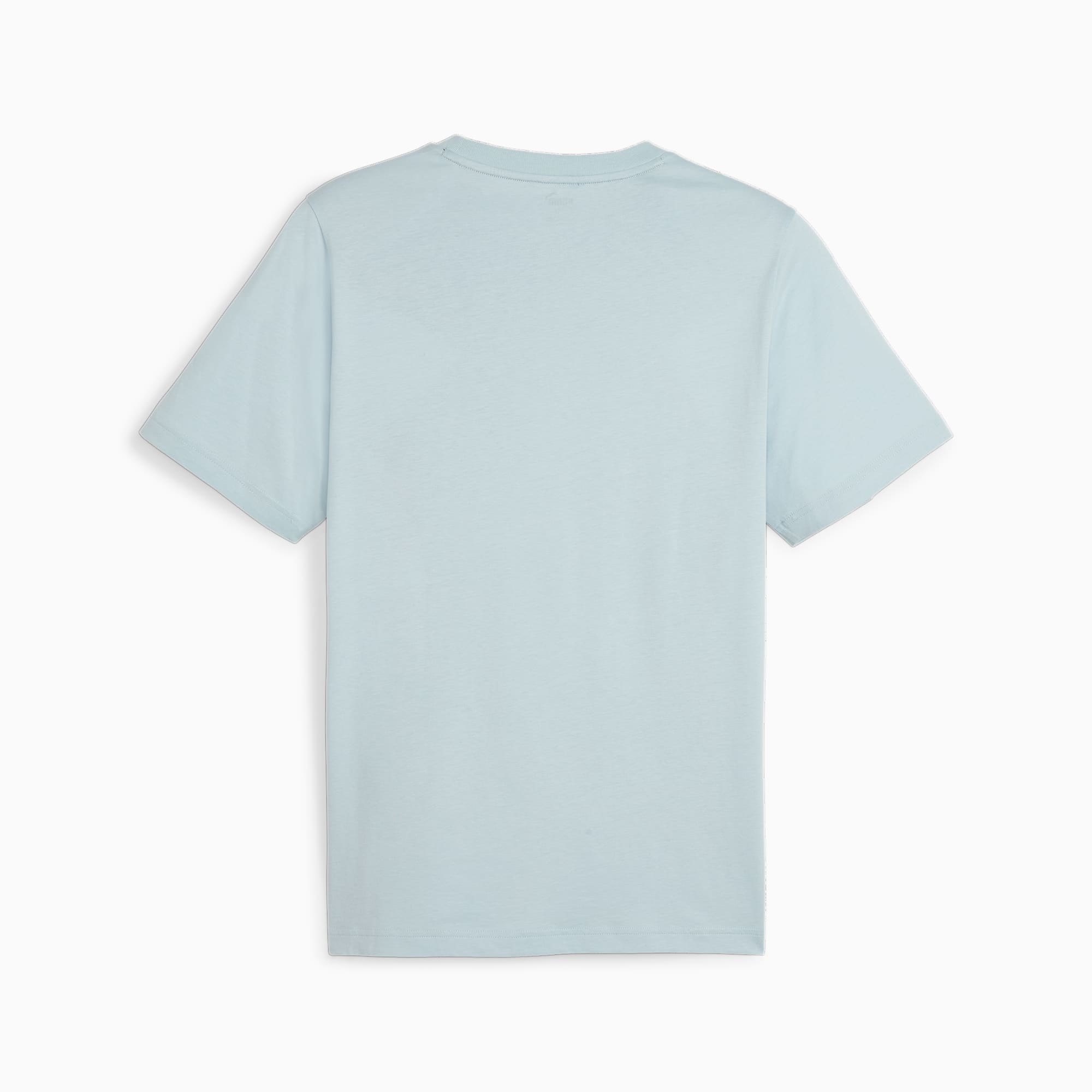 PUMA Essentials+ T-shirt Met Klein, Tweekleurig Logo Voor Heren, Turquoise Surf