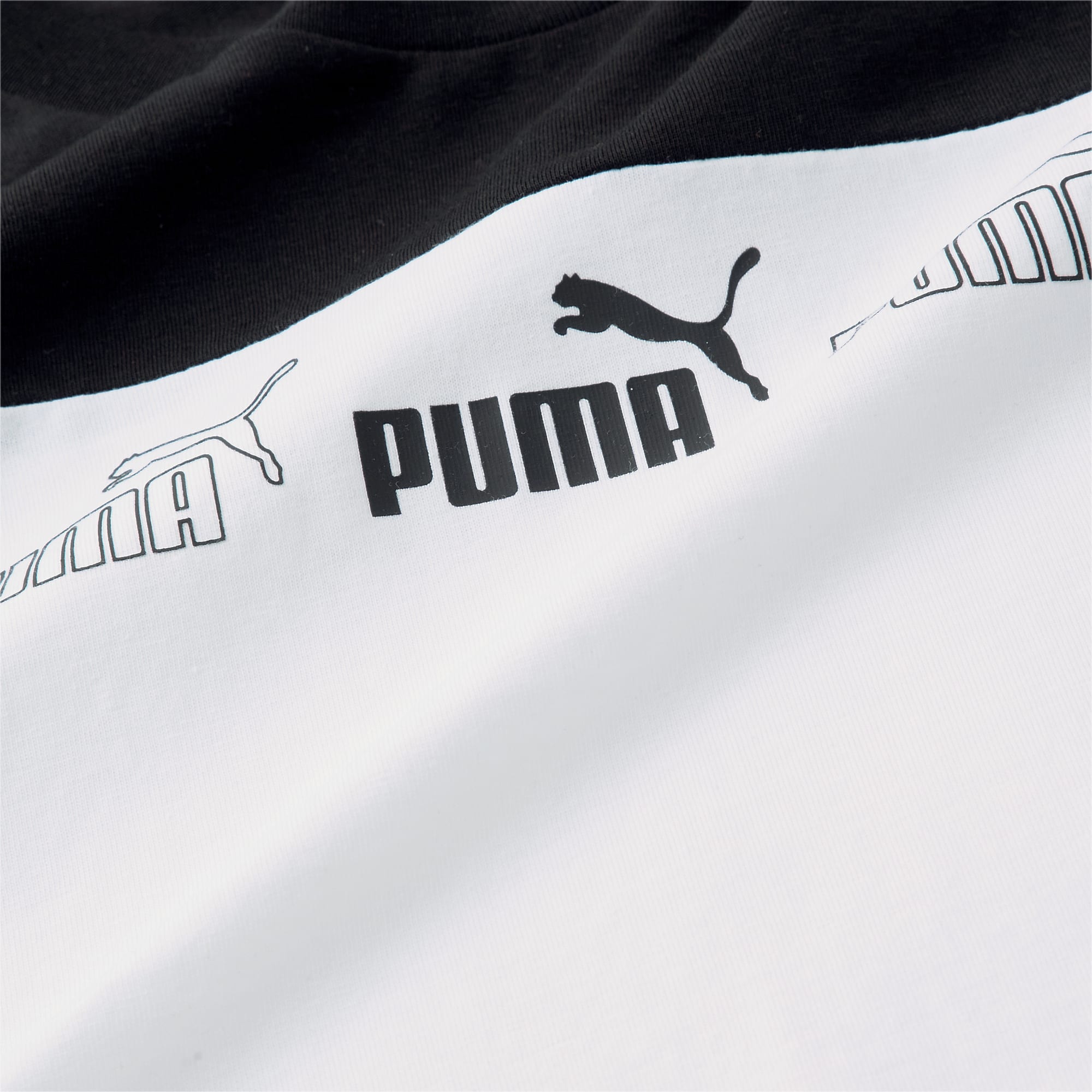 PUMA Around The Block T-shirt Voor Heren, Wit/Zwart