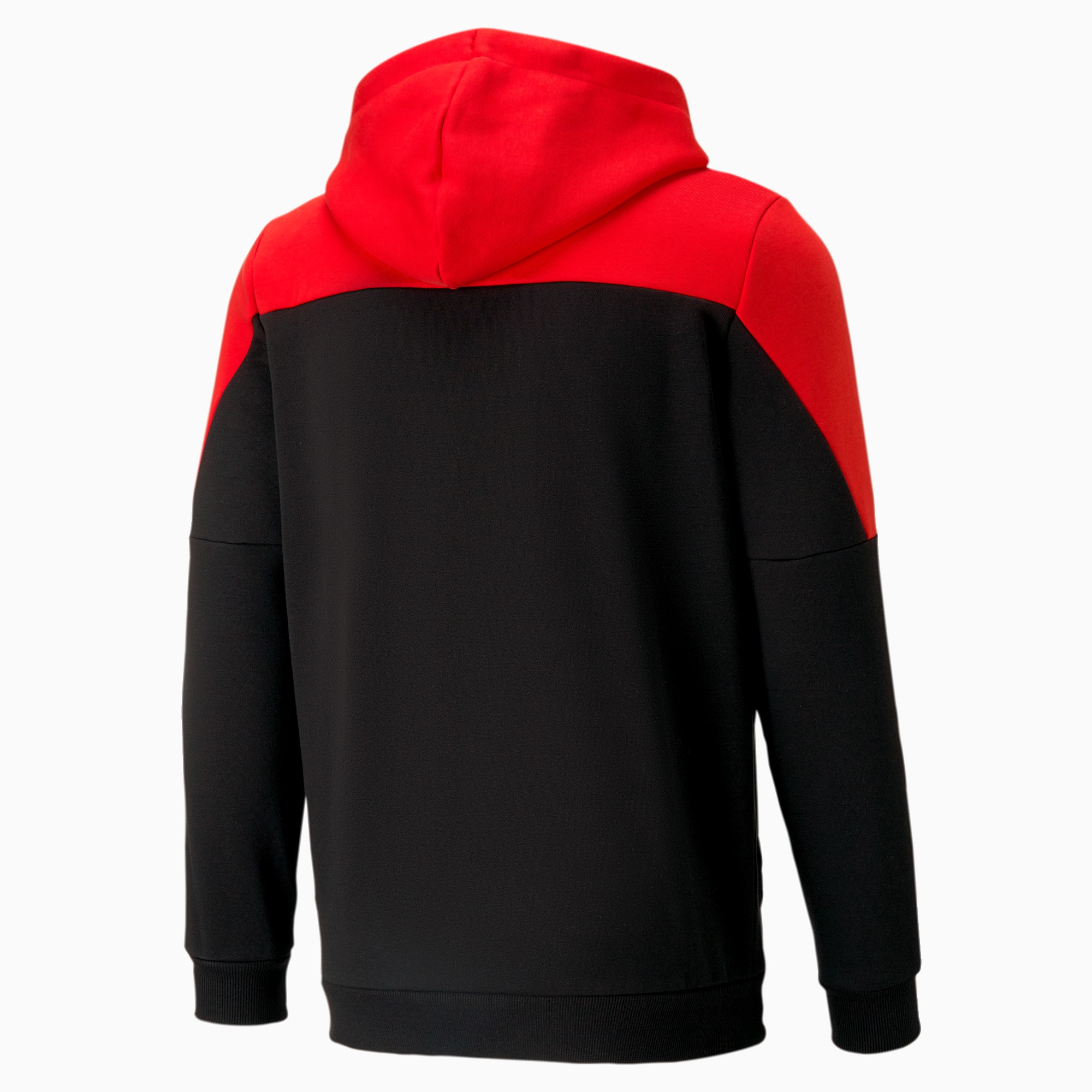 PUMA Around The Block Full-Zip Hoodie Men, Black/High Risk Red, Size XS, Clothing