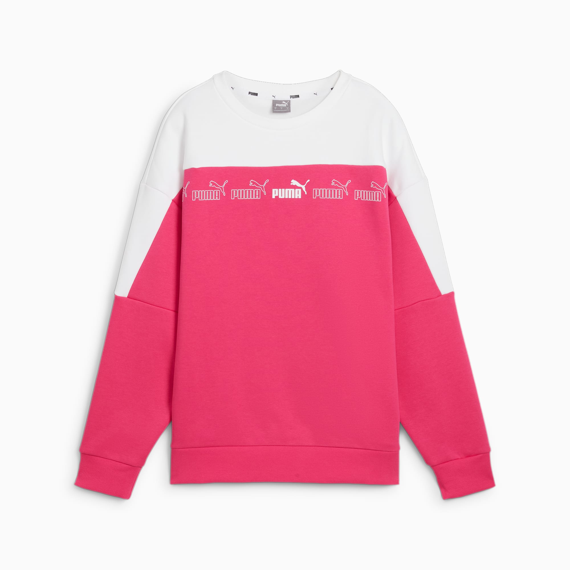 PUMA Around The Block Sweatshirt Met Ronde Hals Voor Dames, Roze