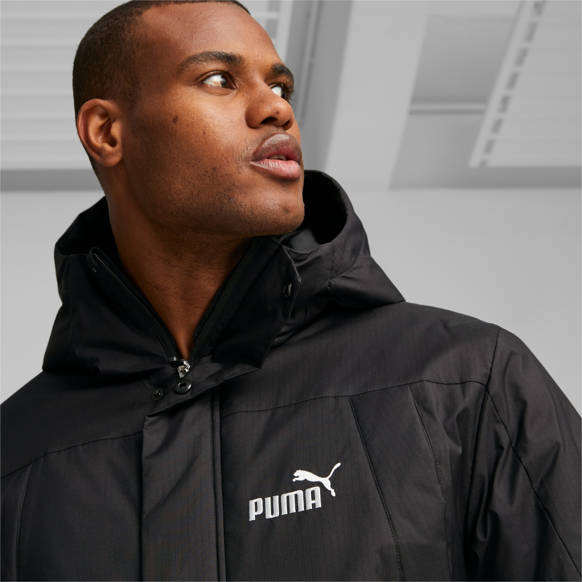PUMA Men's Hooded Padded Parka Men's Jacket, Black
