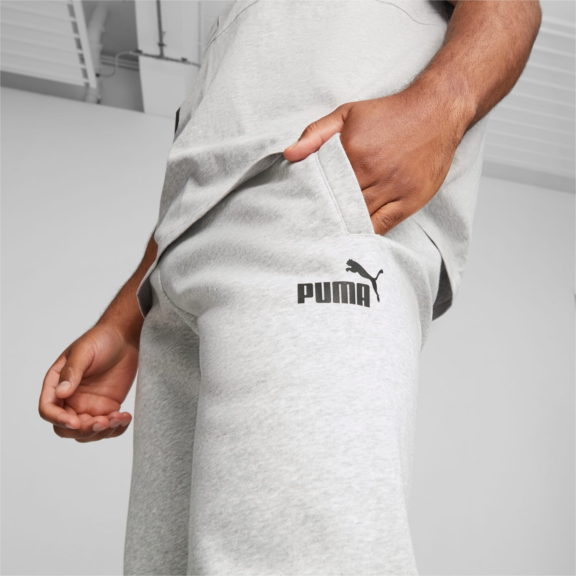 PUMA Power Men's Sweatpants, Light Grey Heather