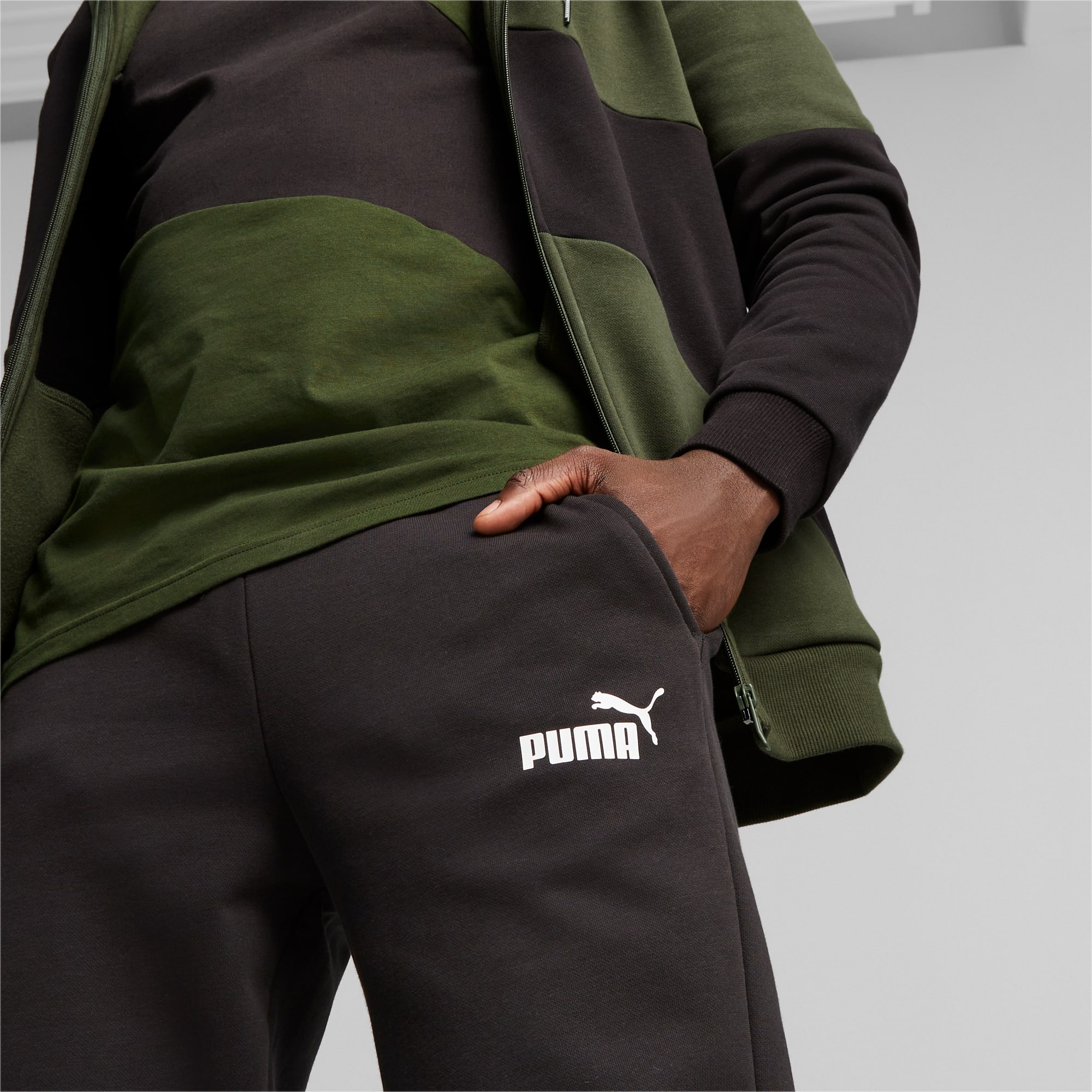 PUMA Trainingsanzug Mit Kapuze Herren, Mehrfarbig, Größe: XS, Kleidung