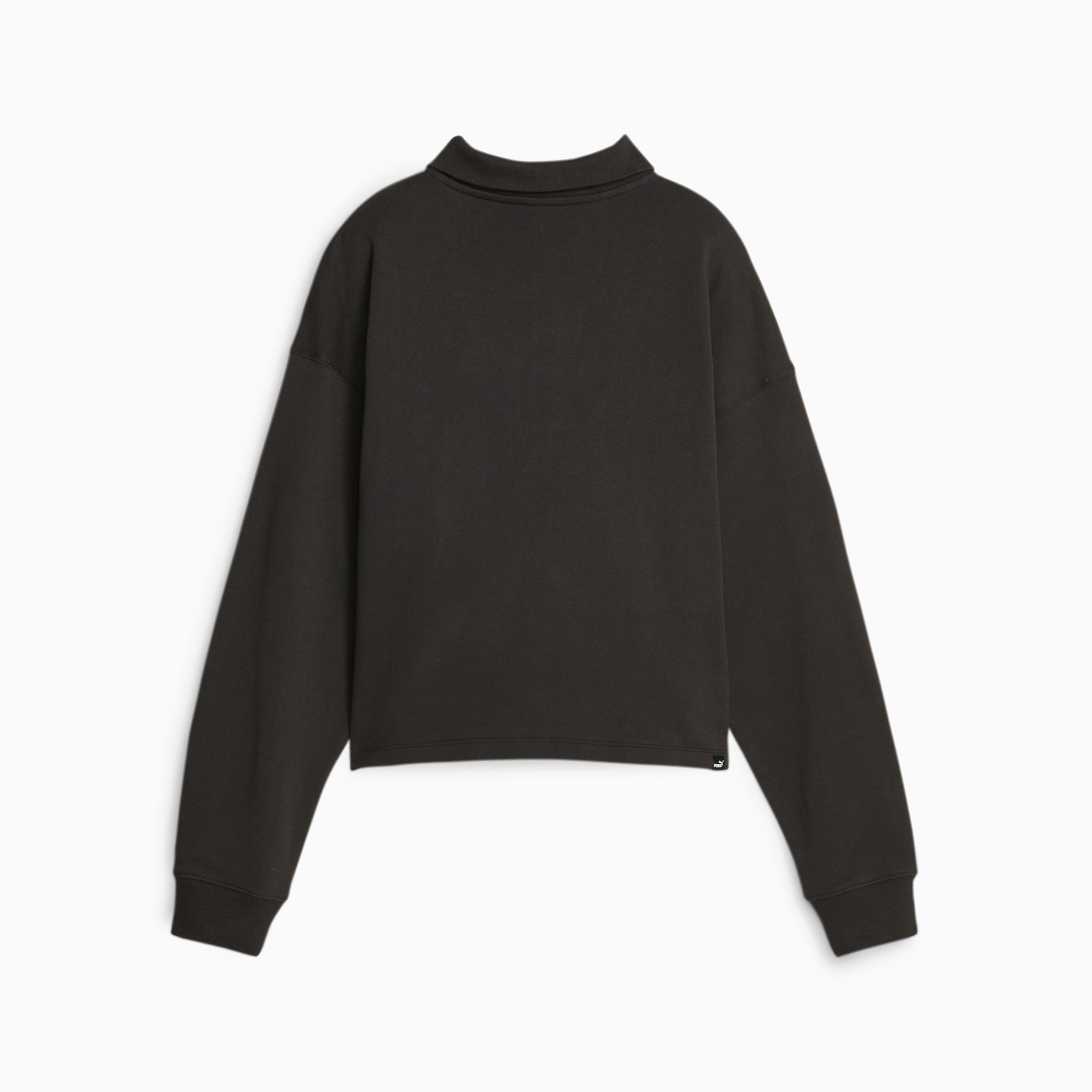 PUMA HER sweatshirt met hoge hals en halve rits voor Dames, Zwart