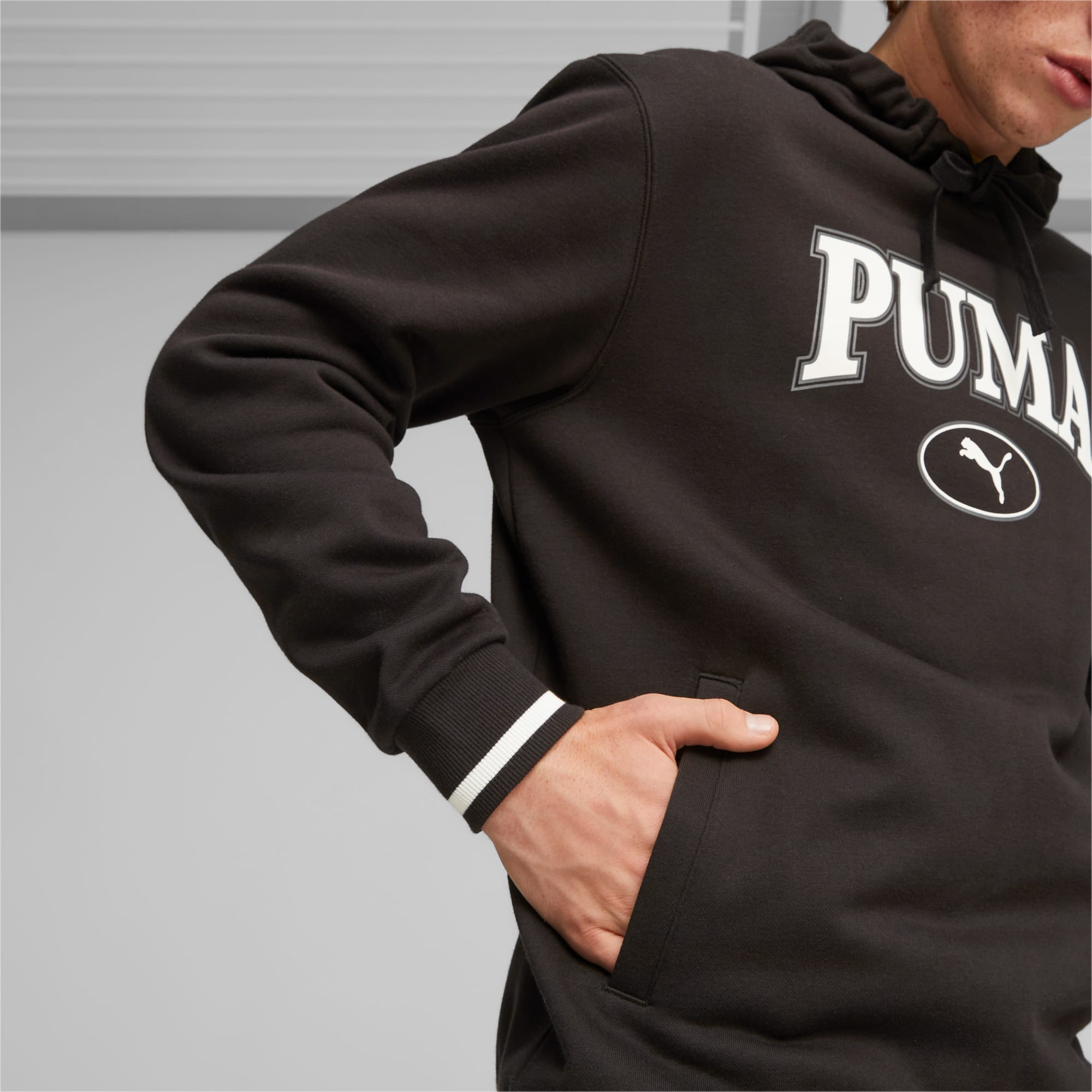 PUMA Squad Men's Hoodie, Black, Size XS, Clothing