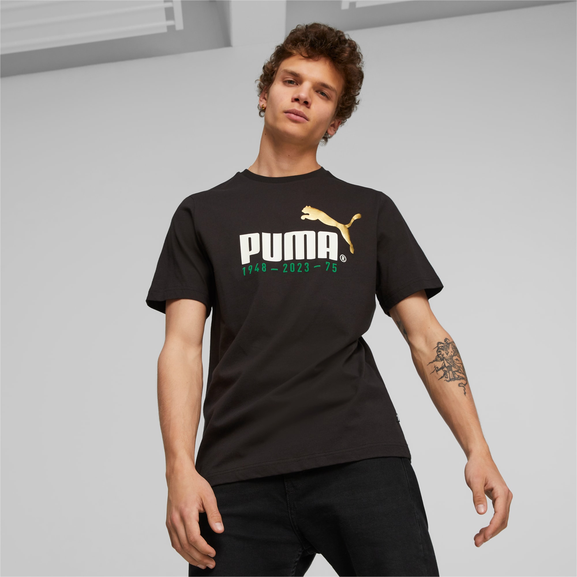 T-Shirt à Logo PUMA No.1 Pour Homme, Noir