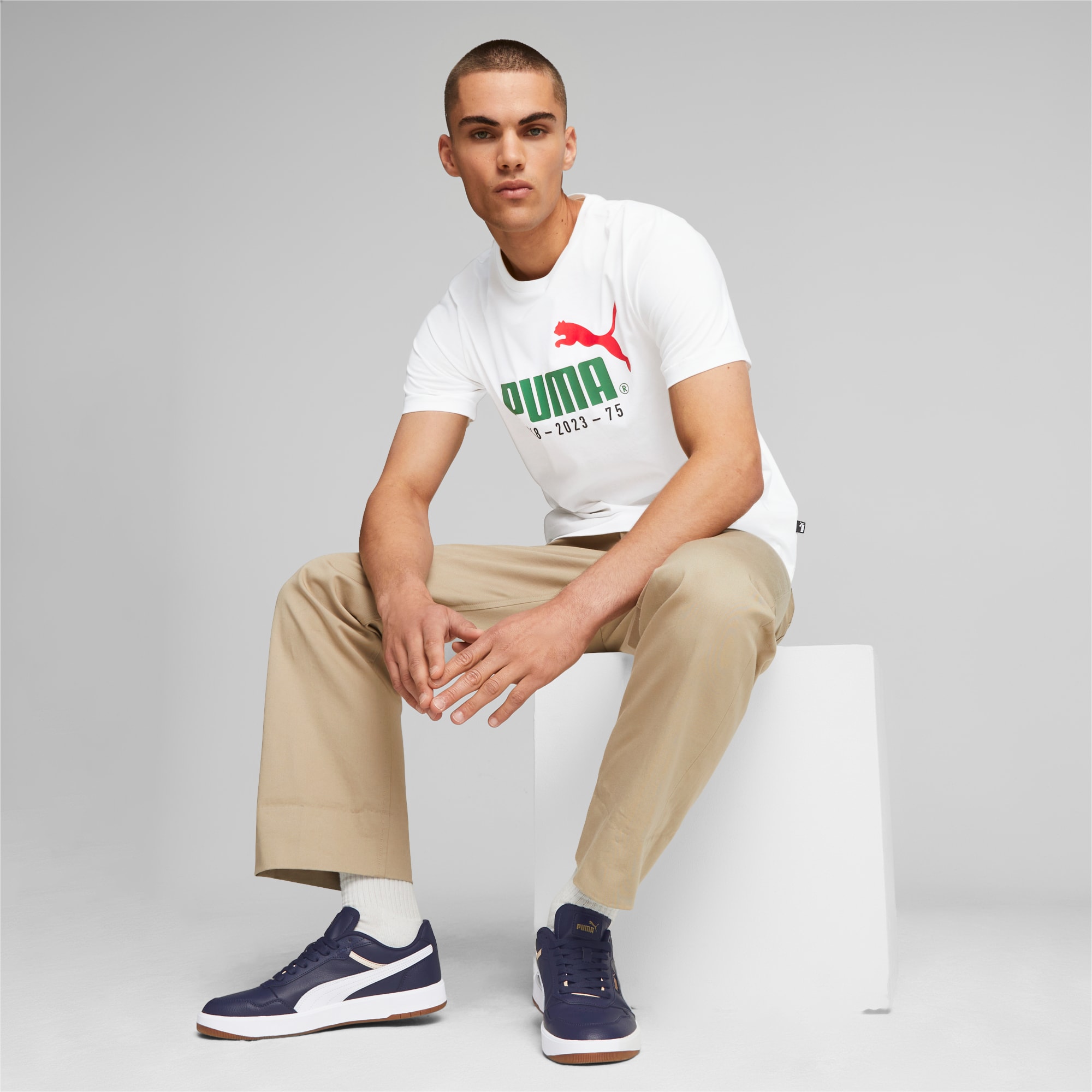 T-Shirt à Logo PUMA No.1 Pour Homme, Blanc