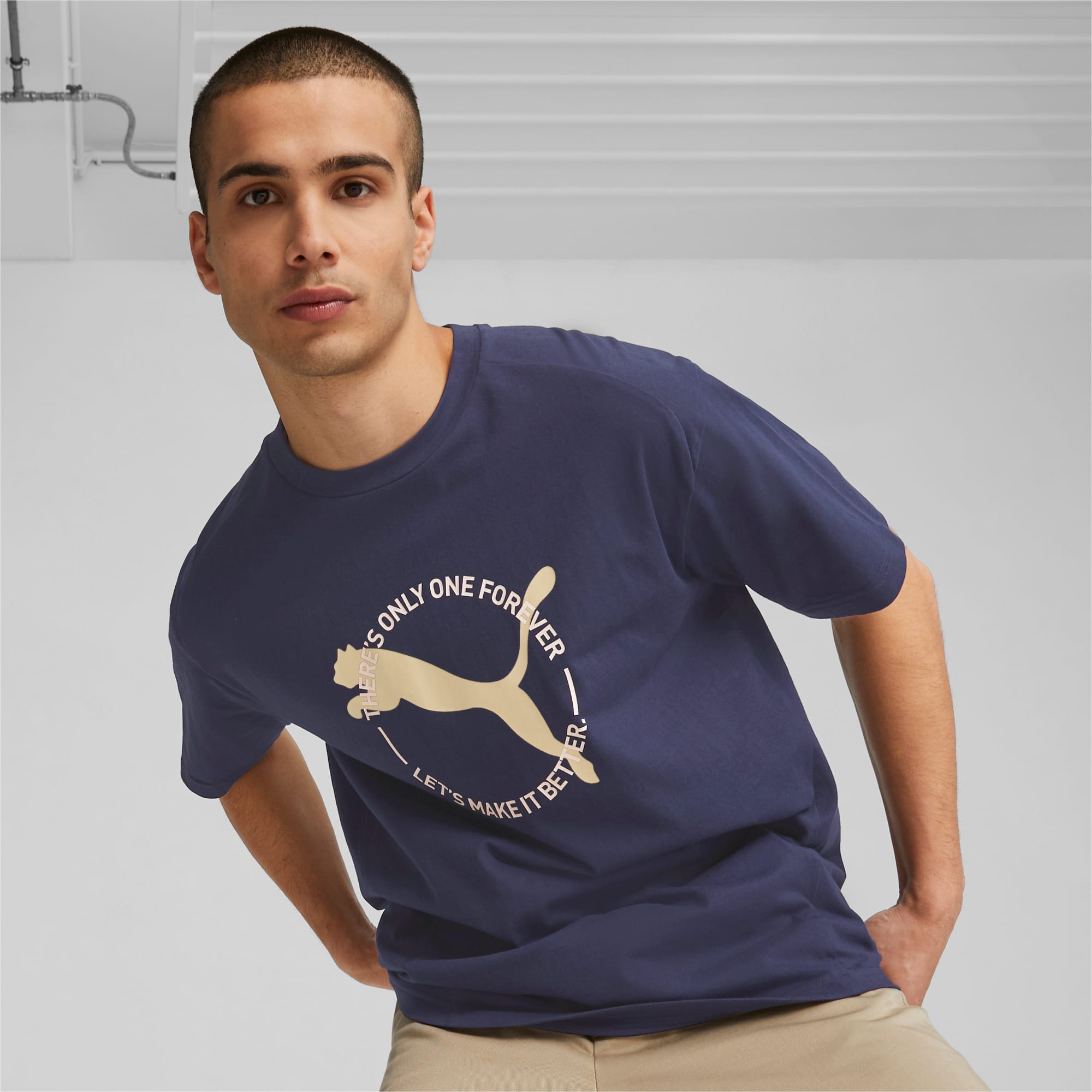 PUMA T-Shirt Better Sportswear Homme, Bleu