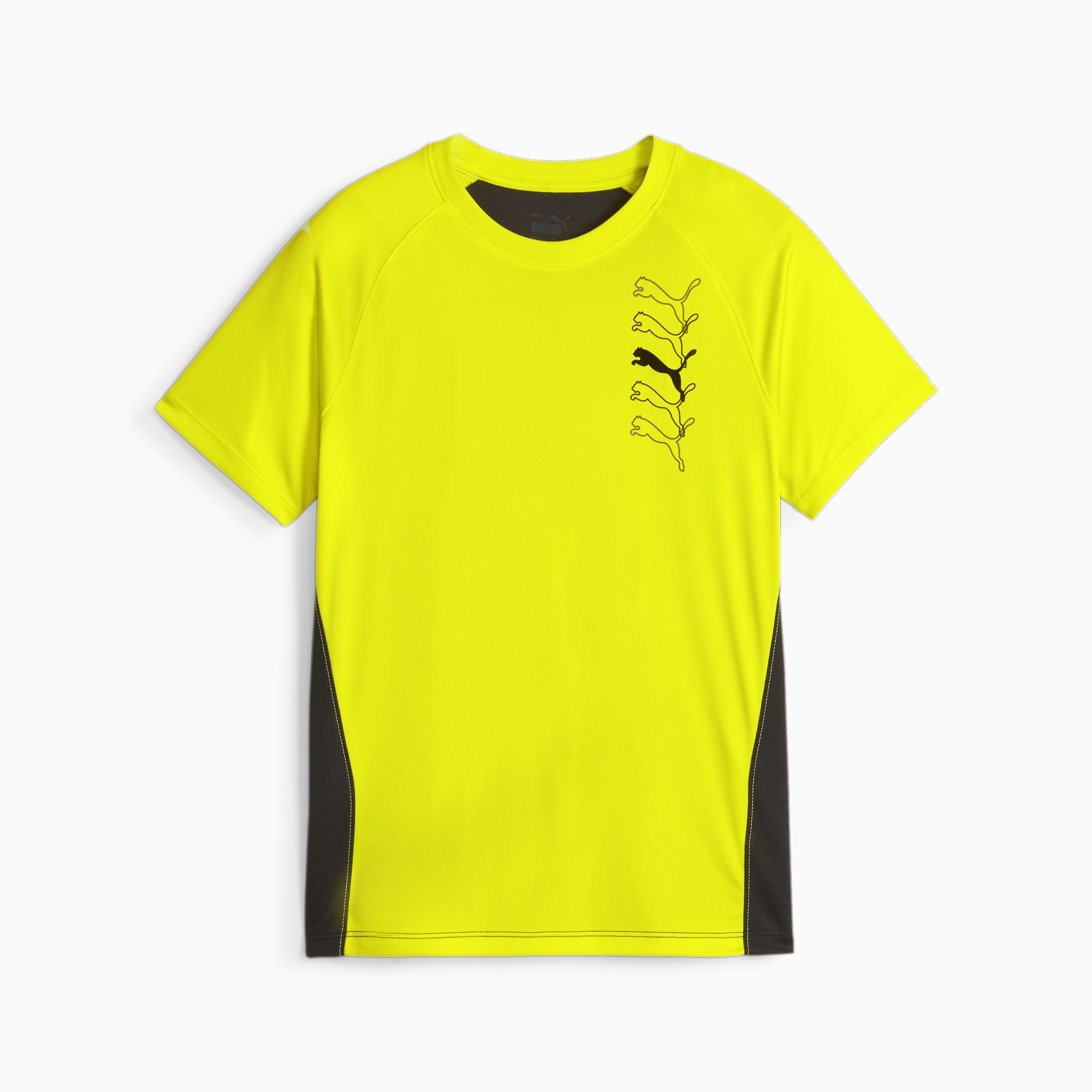 PUMA Fit Youth T-Shirt, Yellow Burst