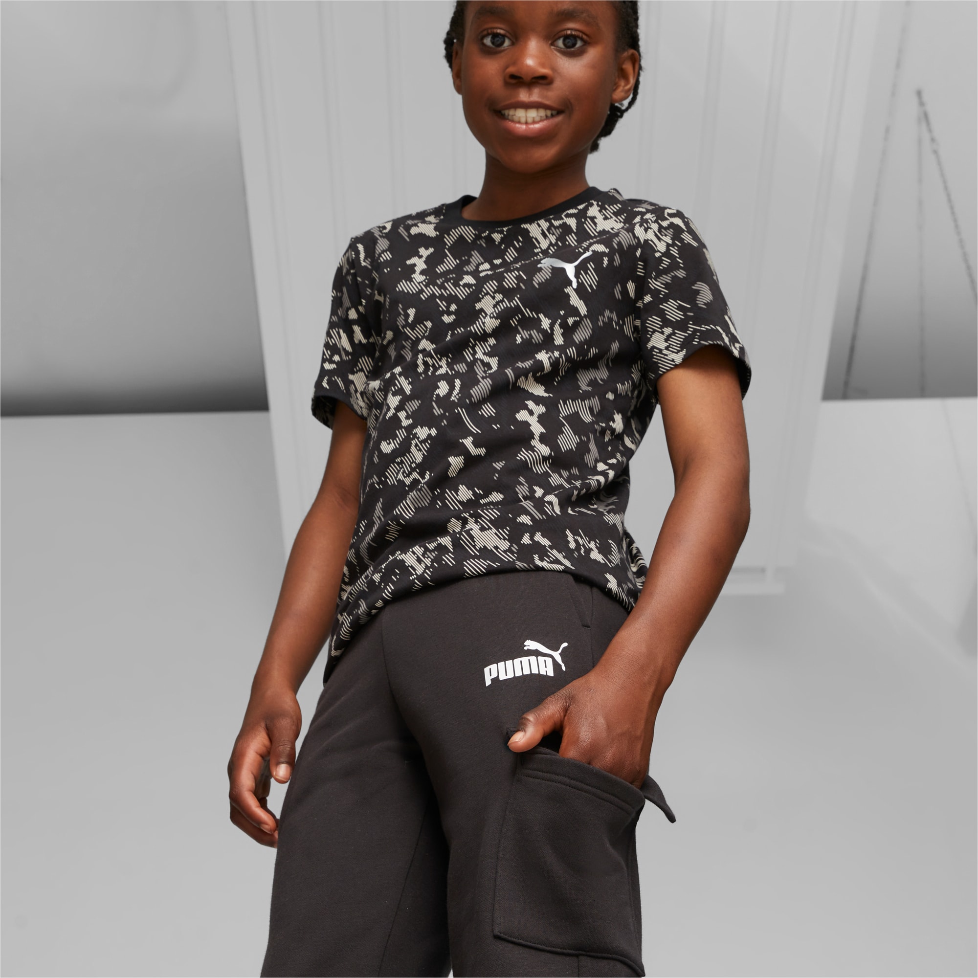 PUMA Chaussure Pantalon Cargo Essentials Enfant Et Adolescent, Noir