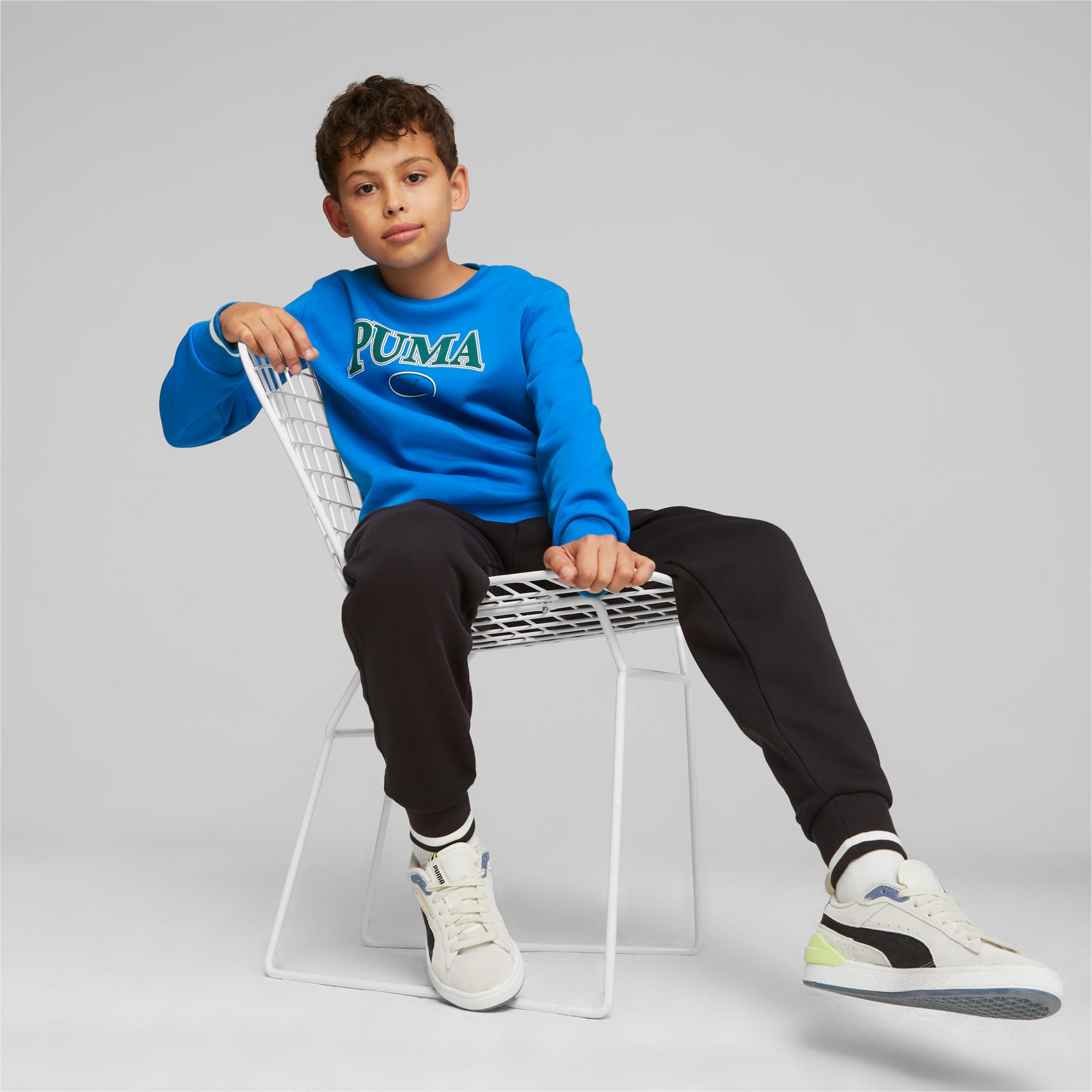 PUMA SQUAD Sweatshirt Teenager Für Kinder, Blau, Größe: 128, Kleidung