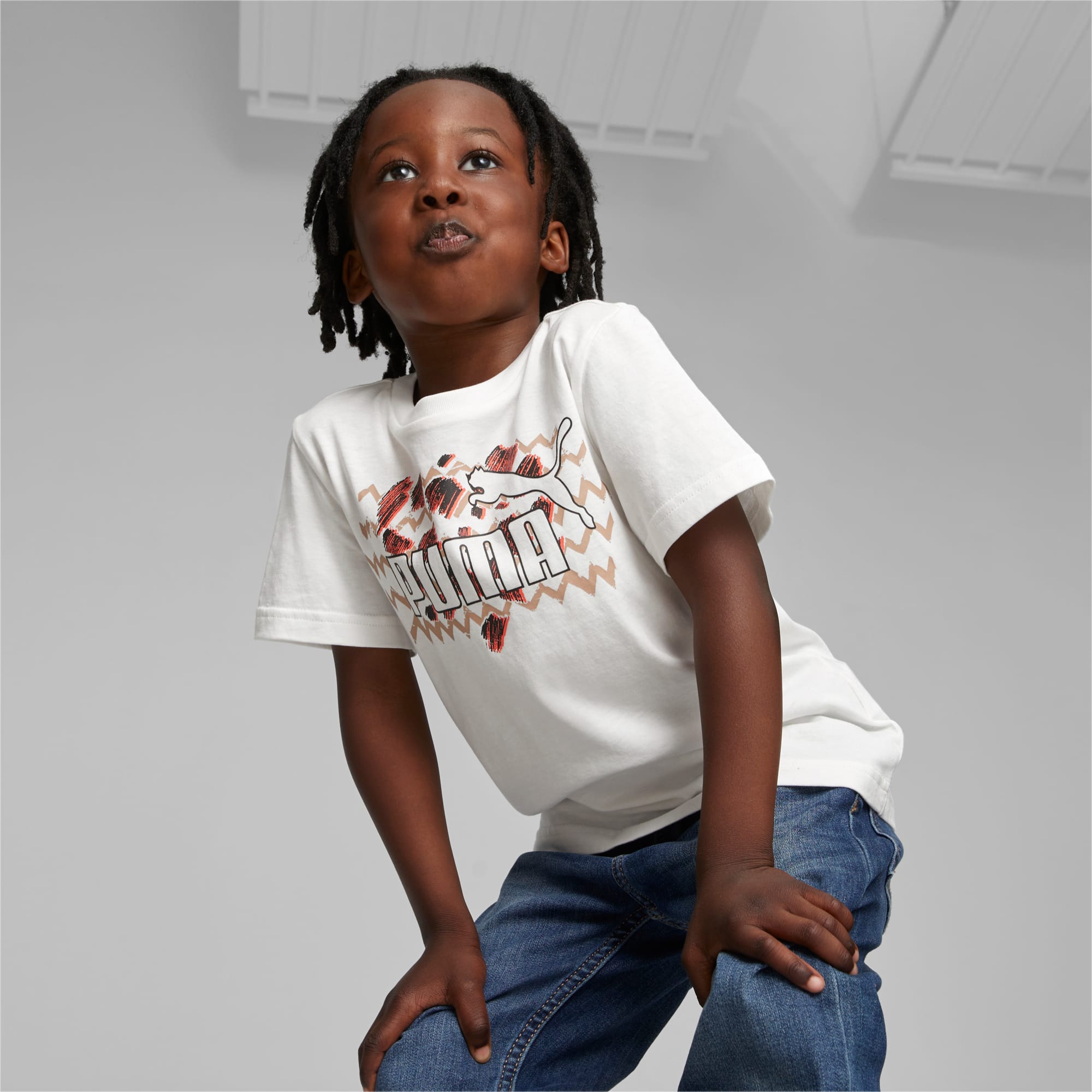 PUMA Essentials Mix Match Kids' T-Shirt, White, Size 92, Clothing