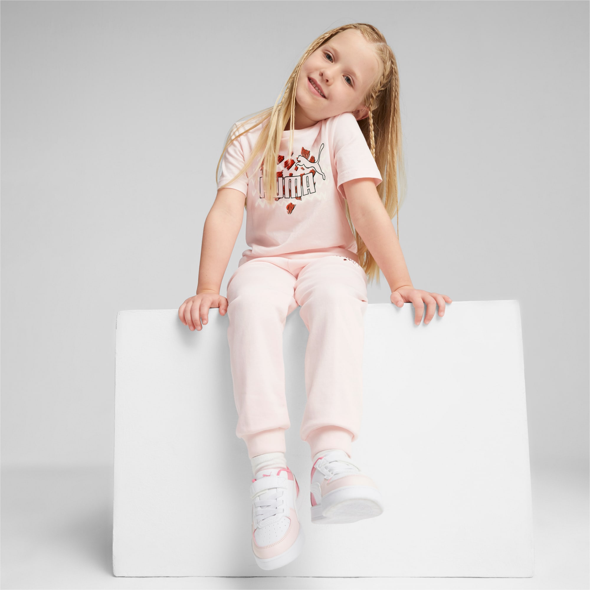 PUMA Essentials Mix Match Kids' T-Shirt, Frosty Pink