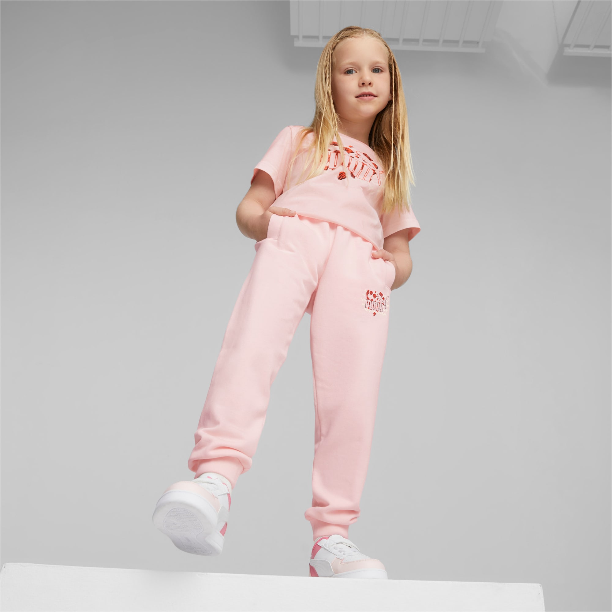 PUMA Chaussure Pantalon De Survêtement Essentials Mix Match Enfant, Rose