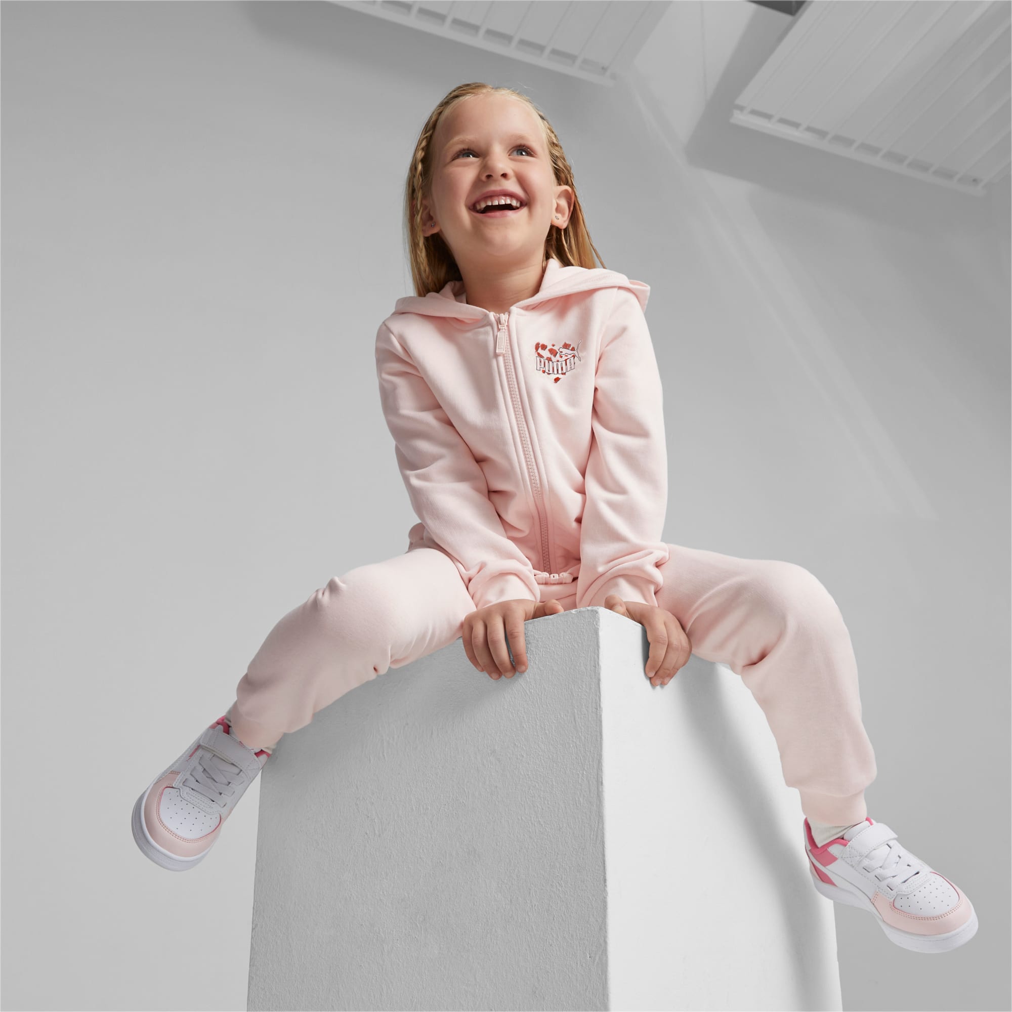 PUMA Essentials Mix Match Full-Zip Hoodie Kinder, Rosa, Größe: 98, Kleidung