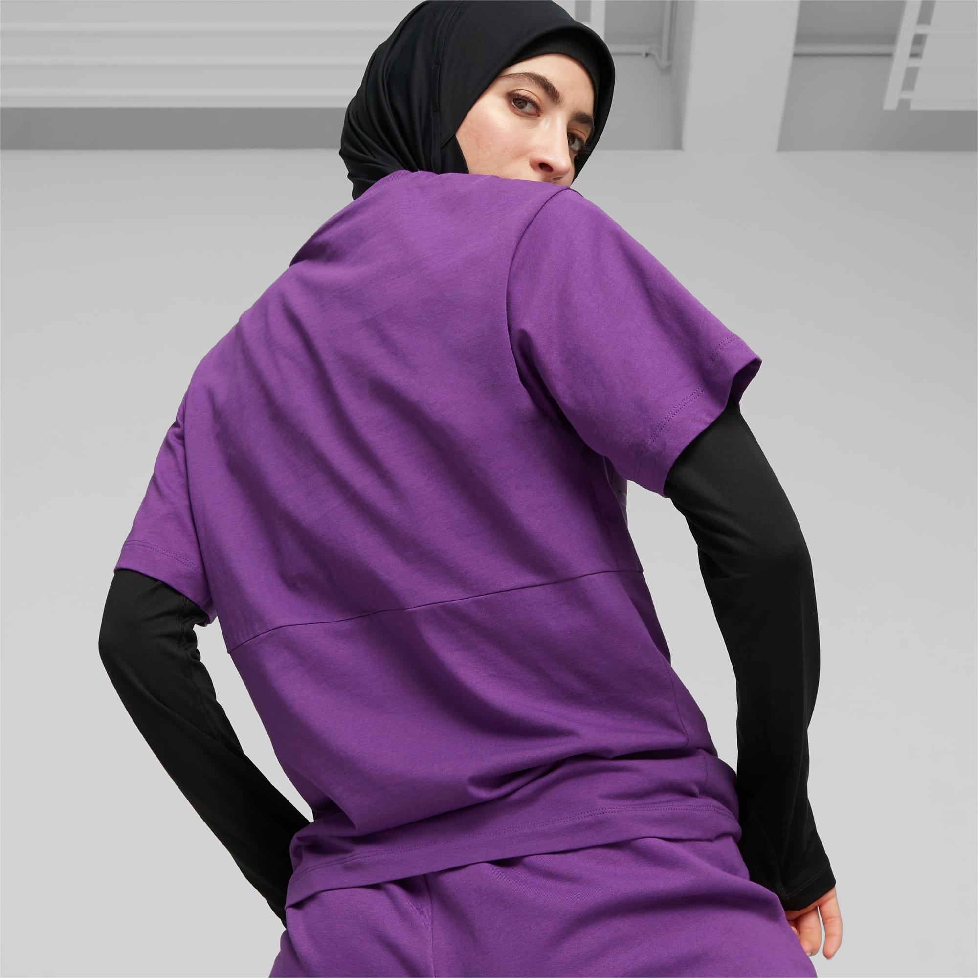 PUMA Power Logo Love Women's T-Shirt, Purple Pop, Size 3XL, Clothing