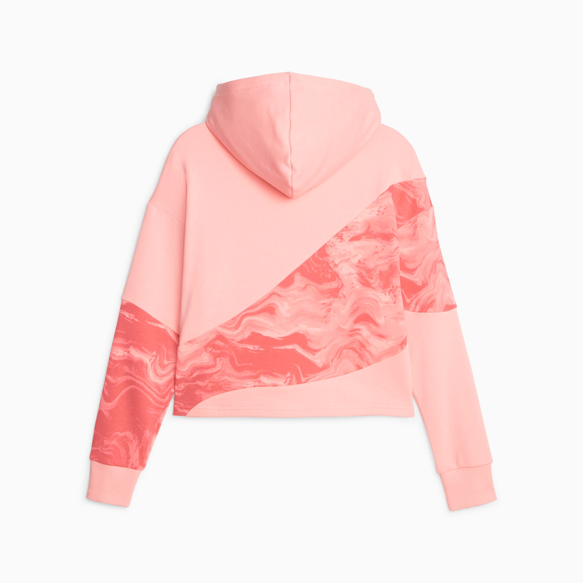 PUMA POWER Marbleised Dameshoodie, Roze