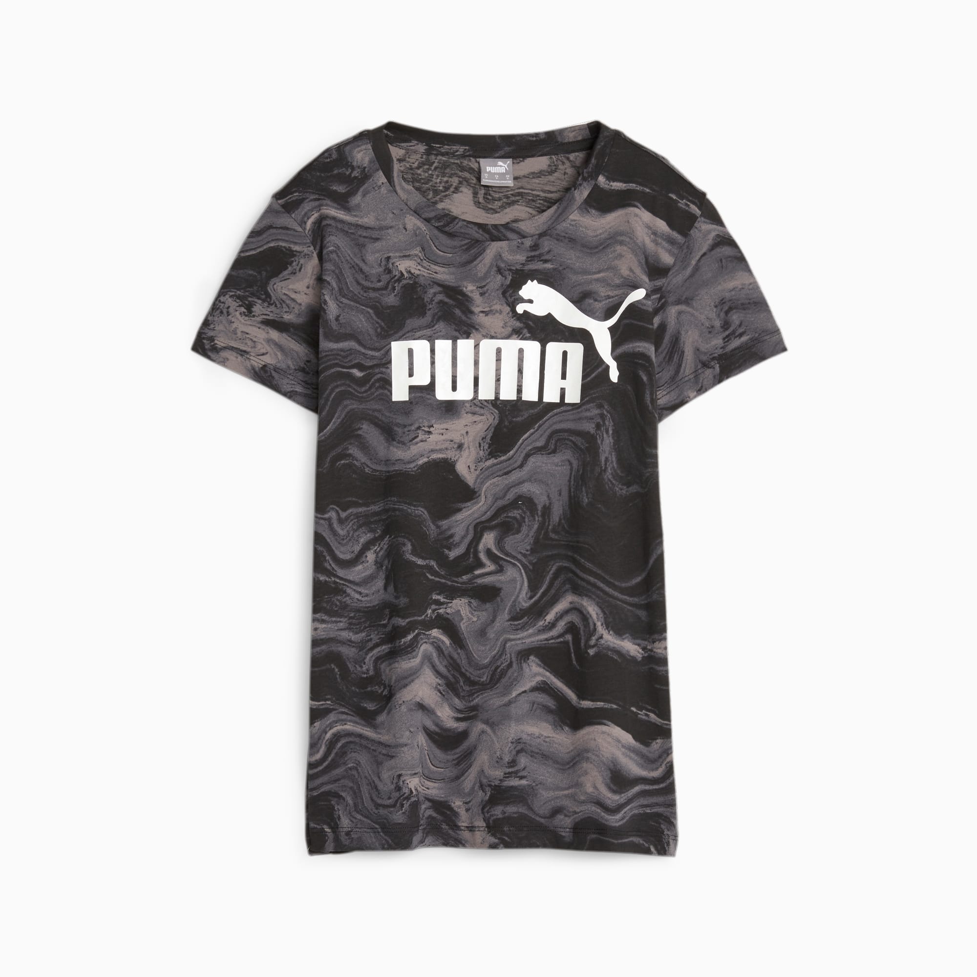PUMA Ess+ Marbleized Women's T-Shirt, Black, Size S, Clothing