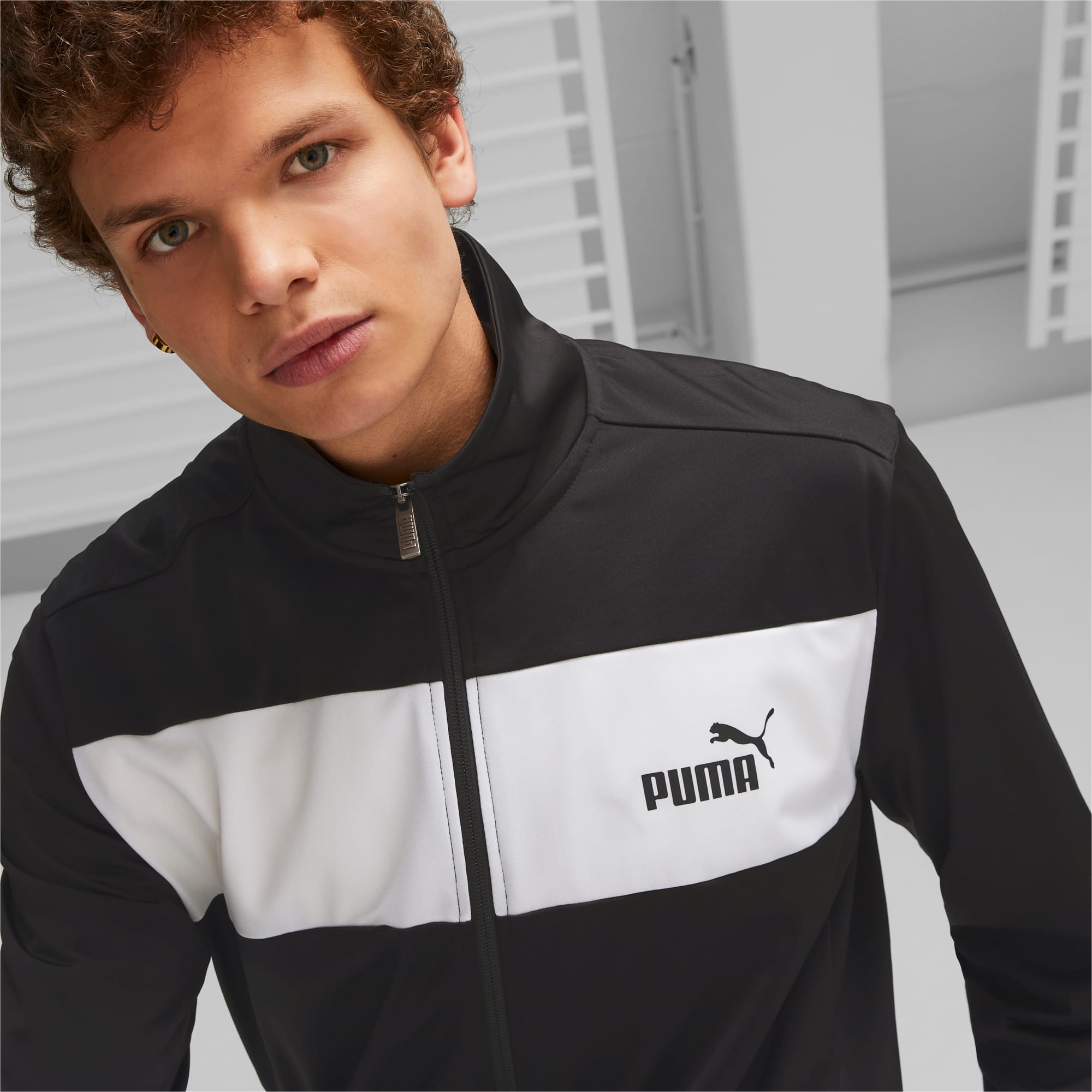 PUMA Men's Poly Tracksuit, Black, Size M, Clothing