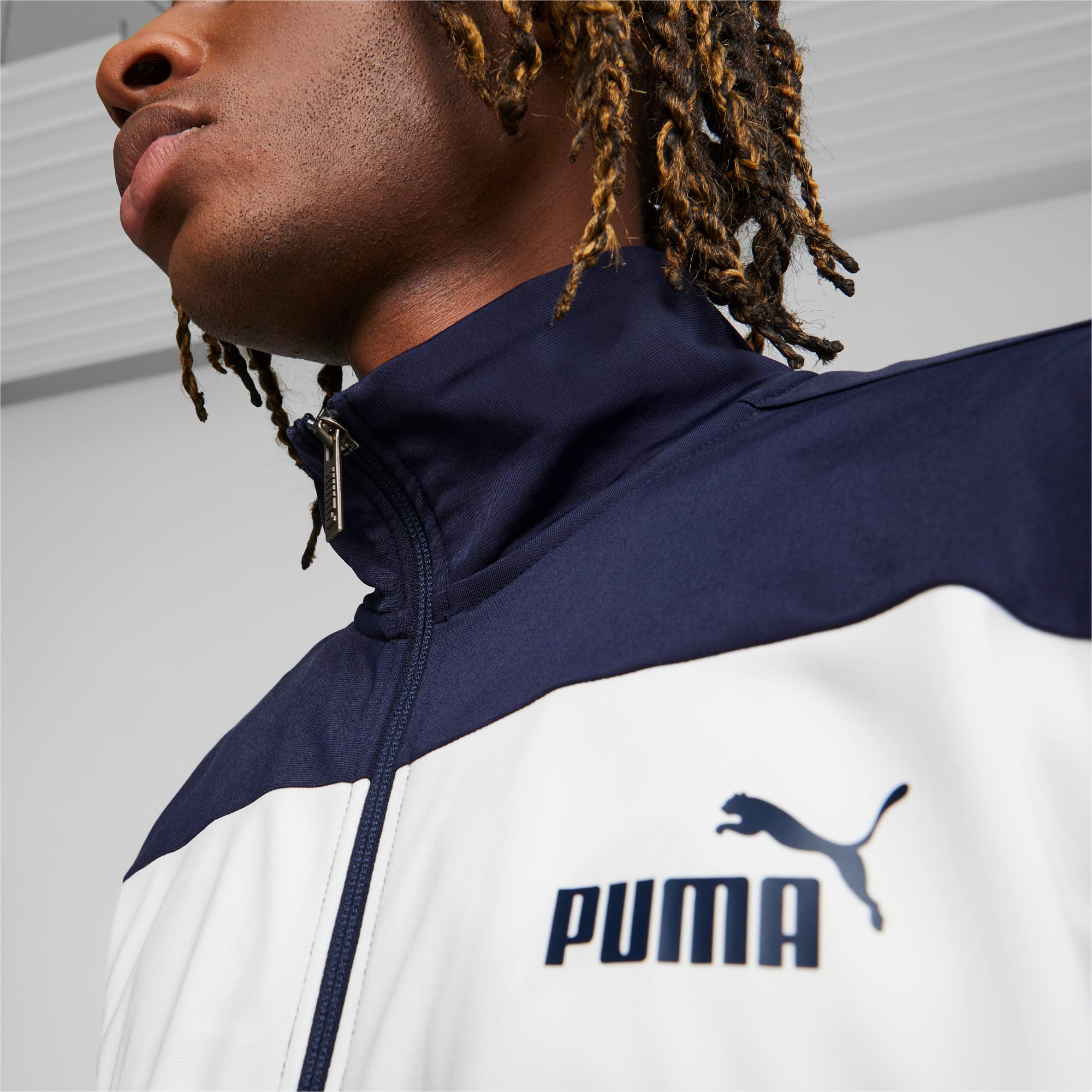 PUMA Men's Poly Tracksuit, Dark Blue, Size 4XL, Clothing