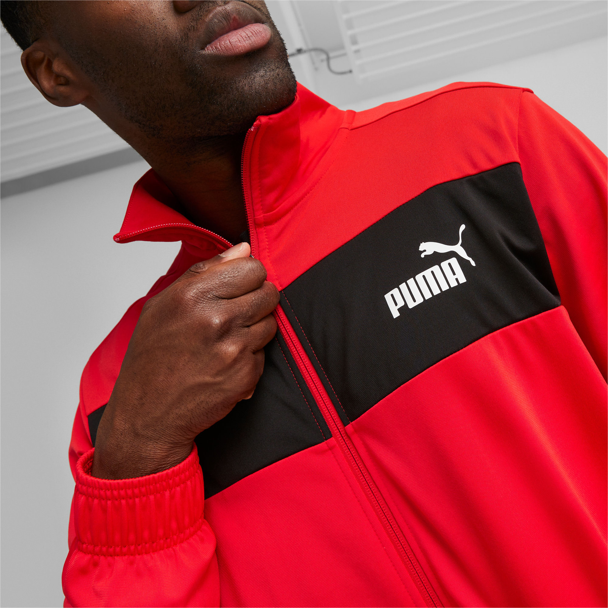 PUMA Men's Poly Tracksuit, For All Time Red, Size XL, Clothing