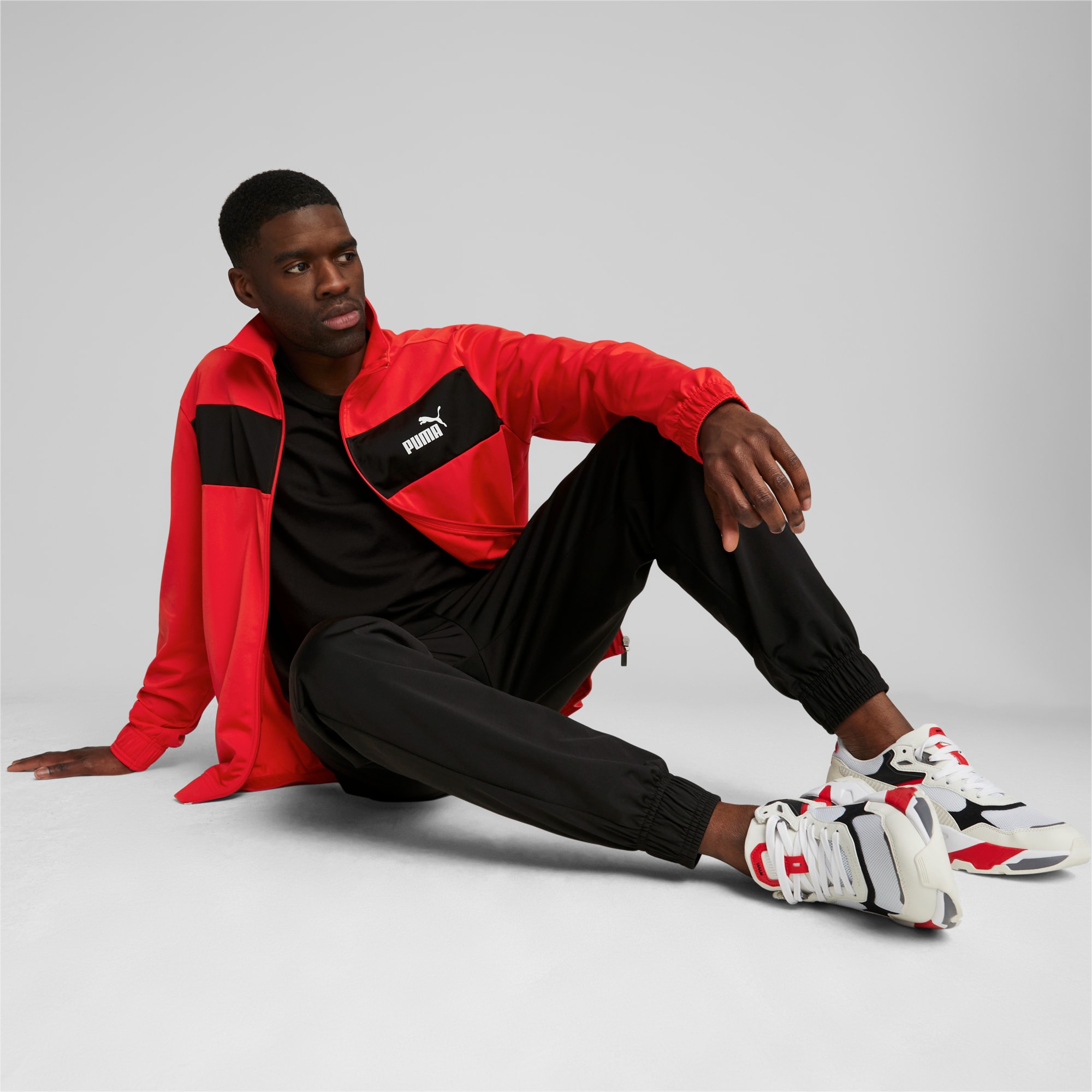 PUMA Men's Poly Tracksuit, For All Time Red, Size XS, Clothing