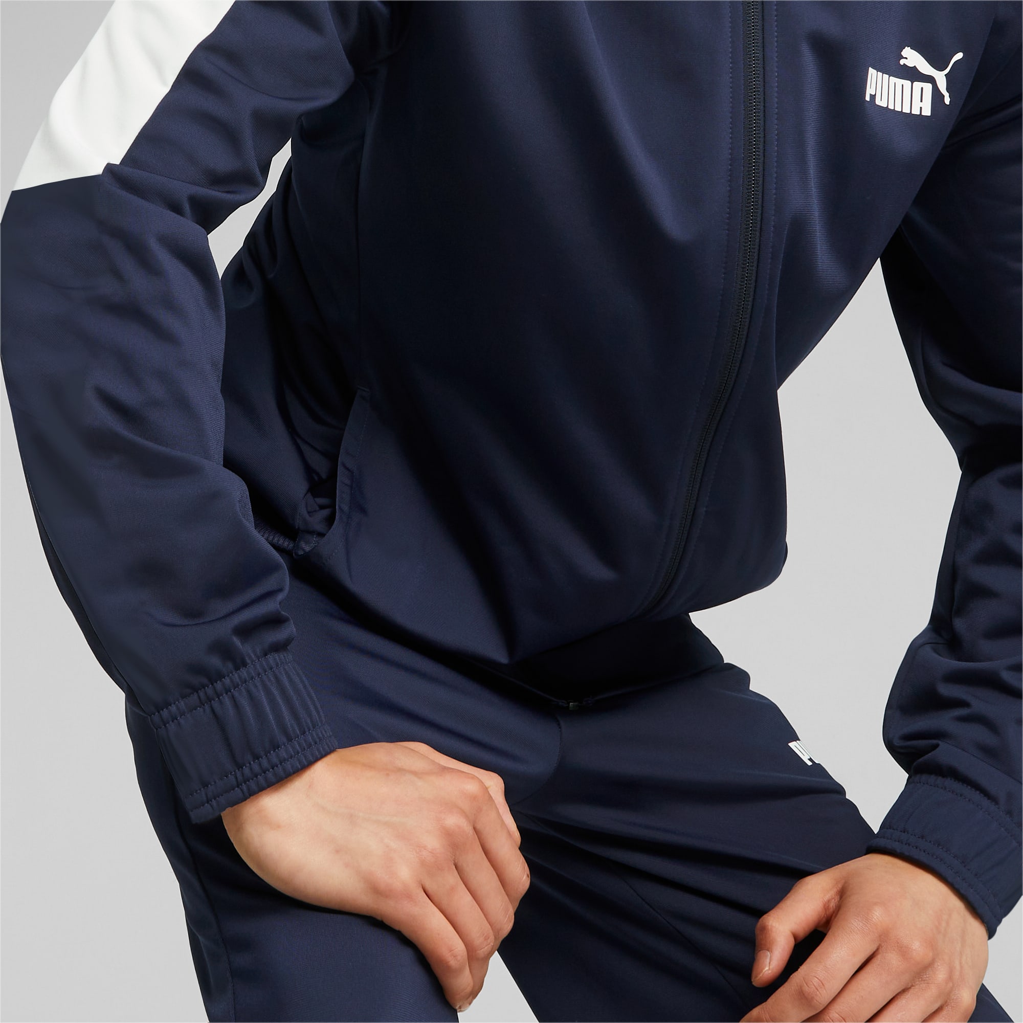 PUMA Men's Baseball Tricot Suit, Dark Blue, Size XL